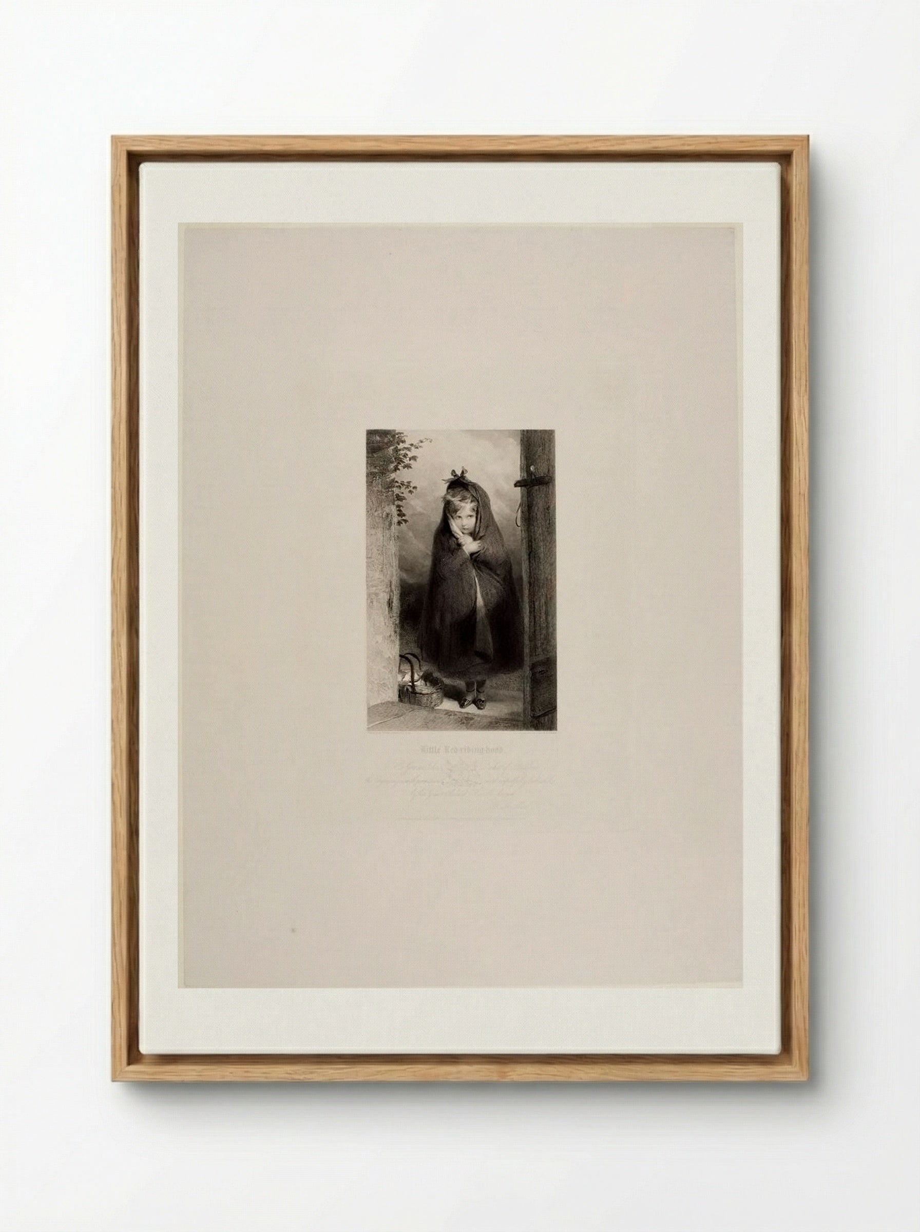Little Red Riding Hood - John Henry Robinson - Framed Canvas Wood