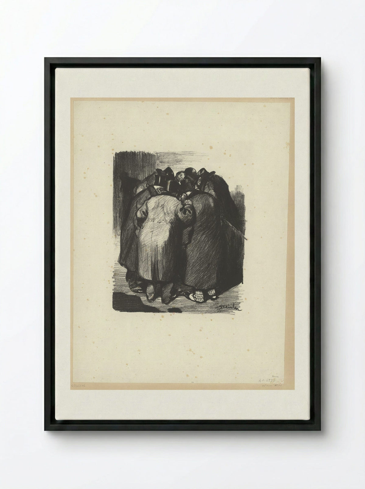 Association de Malfaiteurs - Théophile Steinlen - Framed Canvas Black
