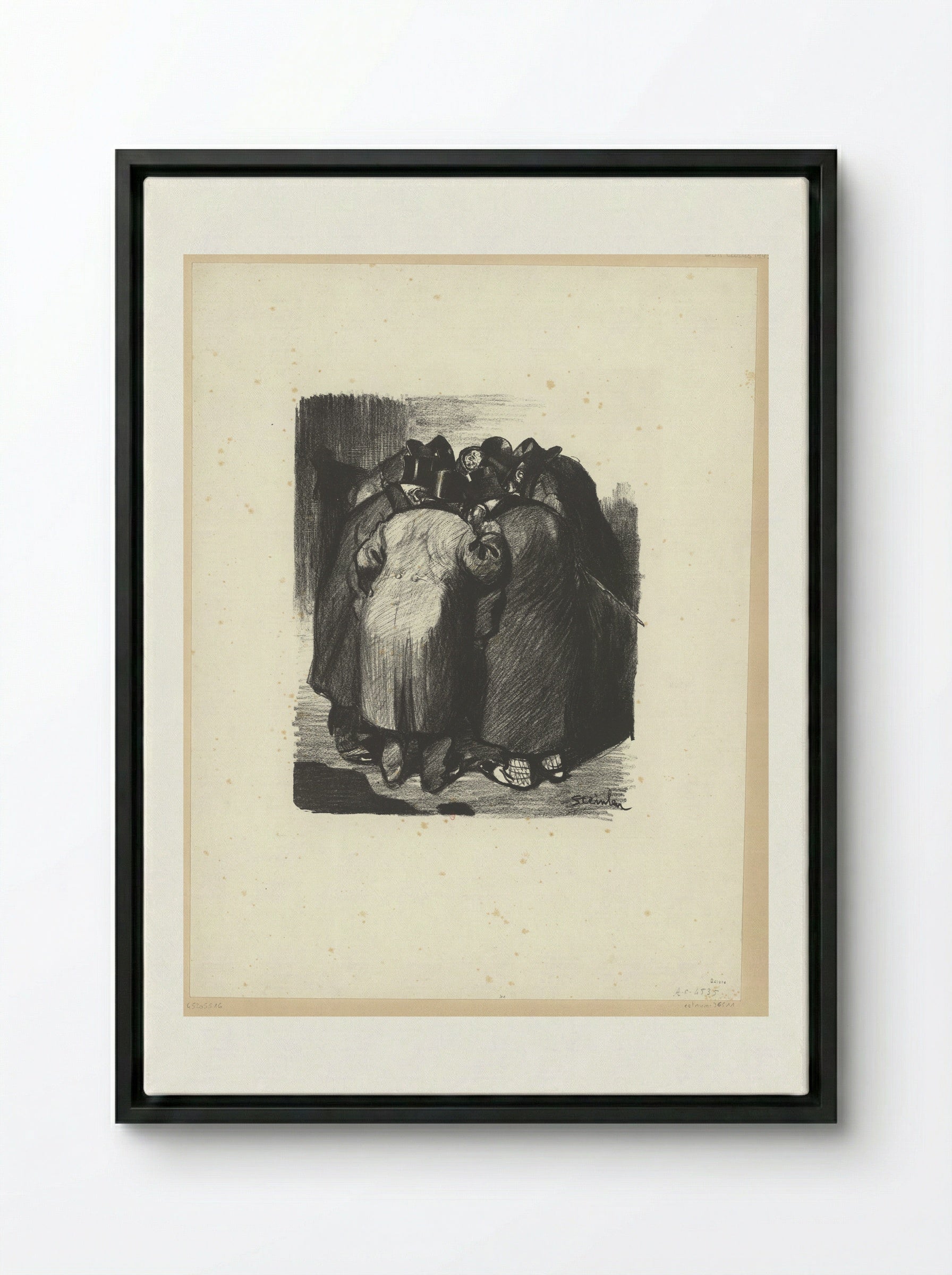 Association de Malfaiteurs - Théophile Steinlen - Framed Canvas Black