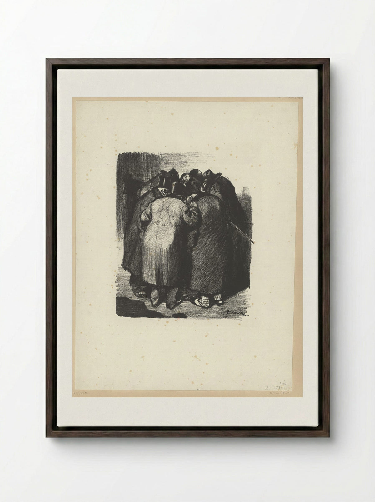 Association de Malfaiteurs - Théophile Steinlen - Framed Canvas Dark Wood