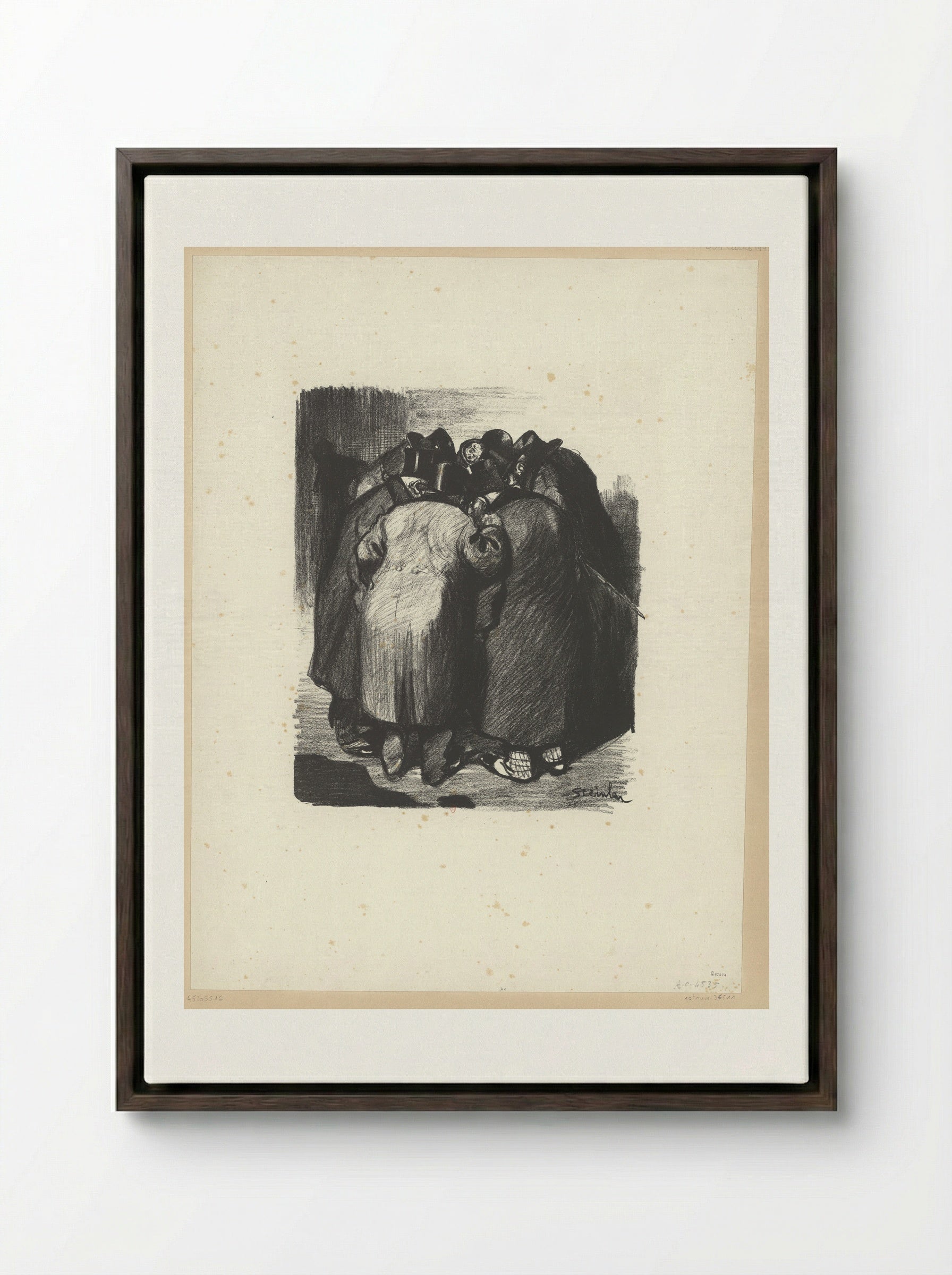 Association de Malfaiteurs - Théophile Steinlen - Framed Canvas Dark Wood
