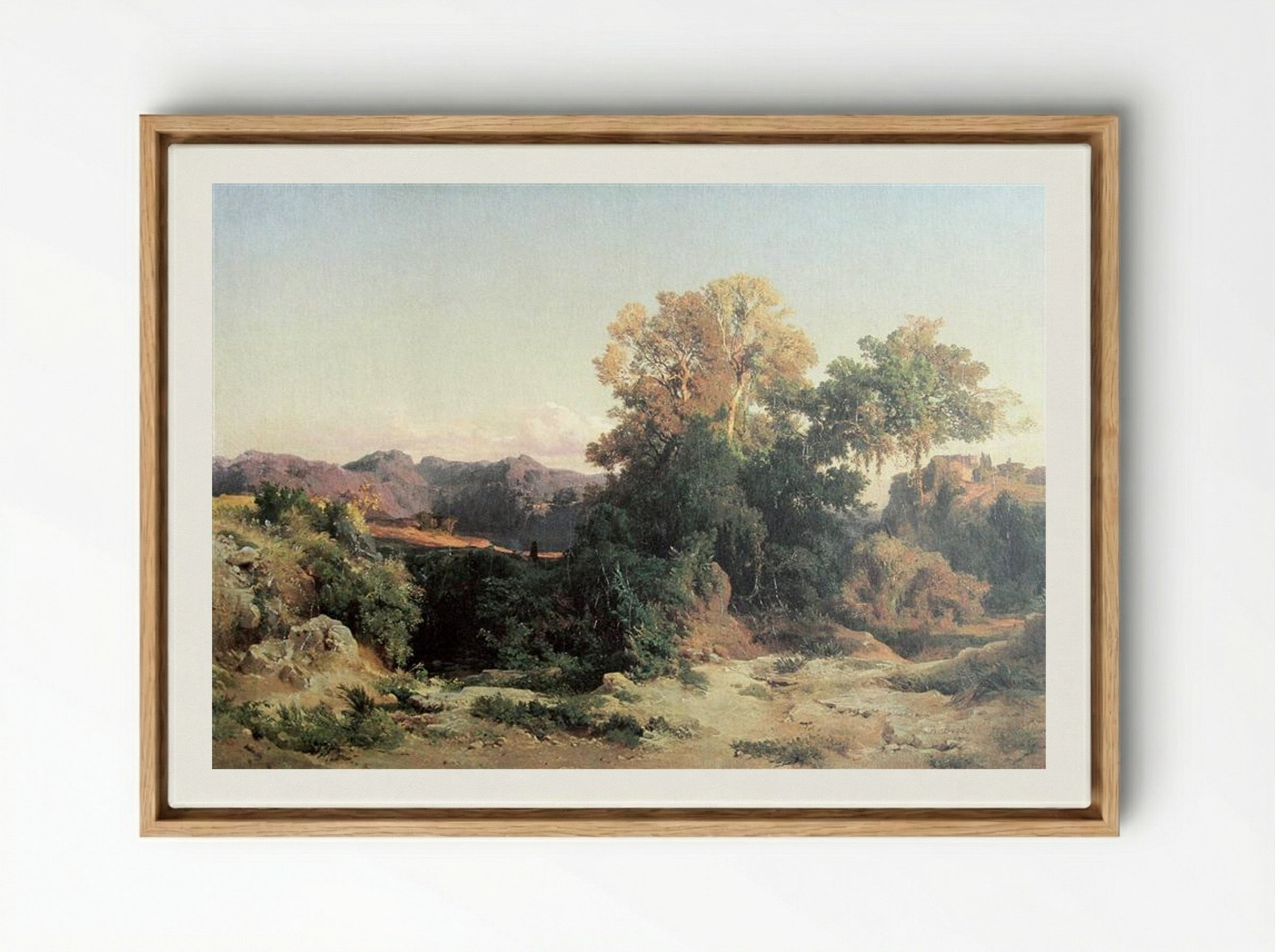 At Alban Hills - Arnold Böcklin - Framed Canvas Wood
