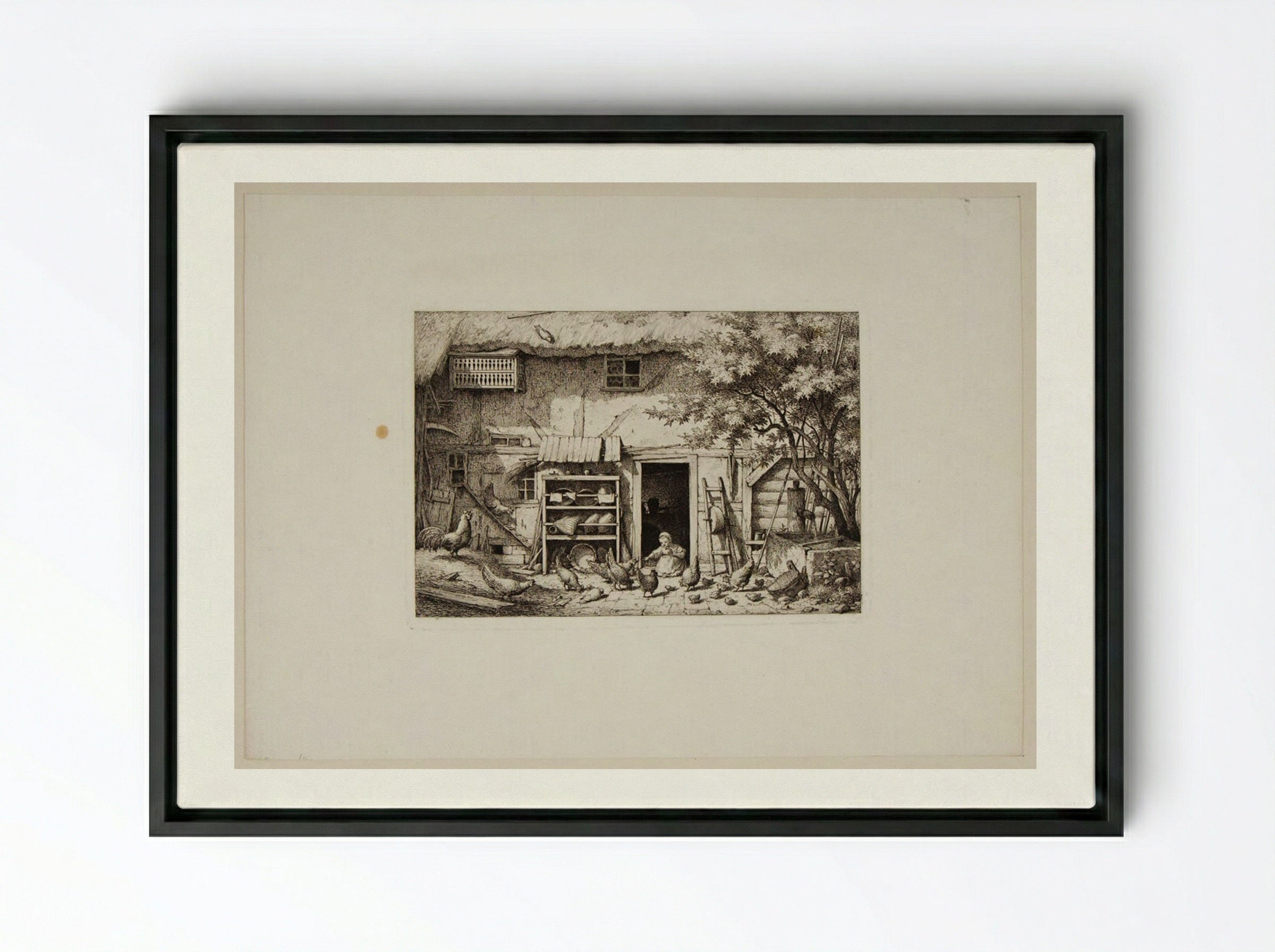 Cottage Door - Otto Wagner - Framed Canvas Black