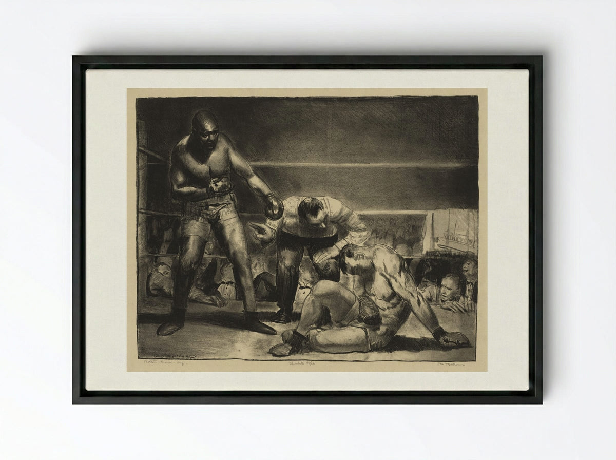 The White Hope - George Bellows - Framed Canvas Black