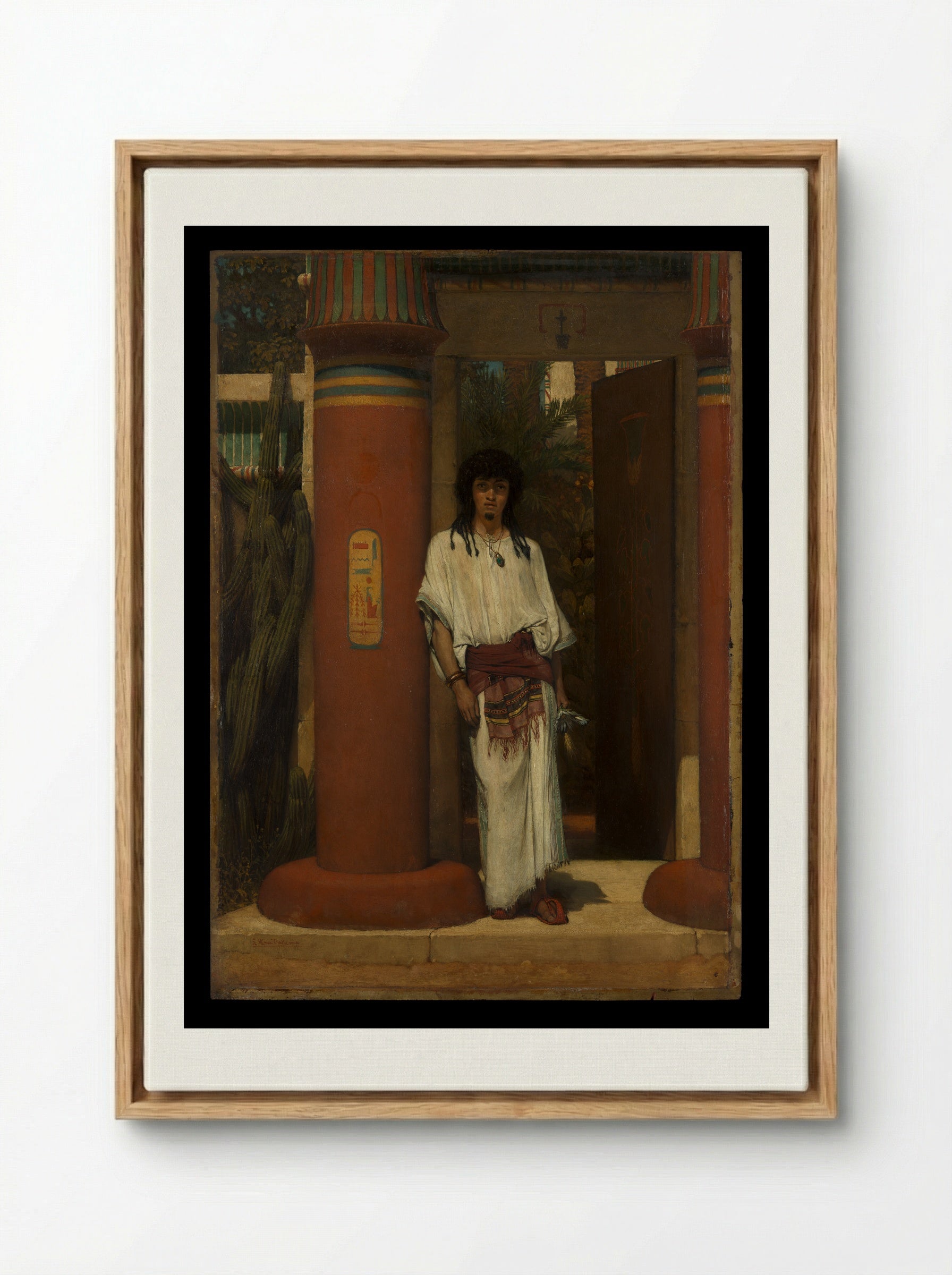 An Egyptian in a Doorway - Sir Lawrence Alma-Tadema - Framed Canvas Wood