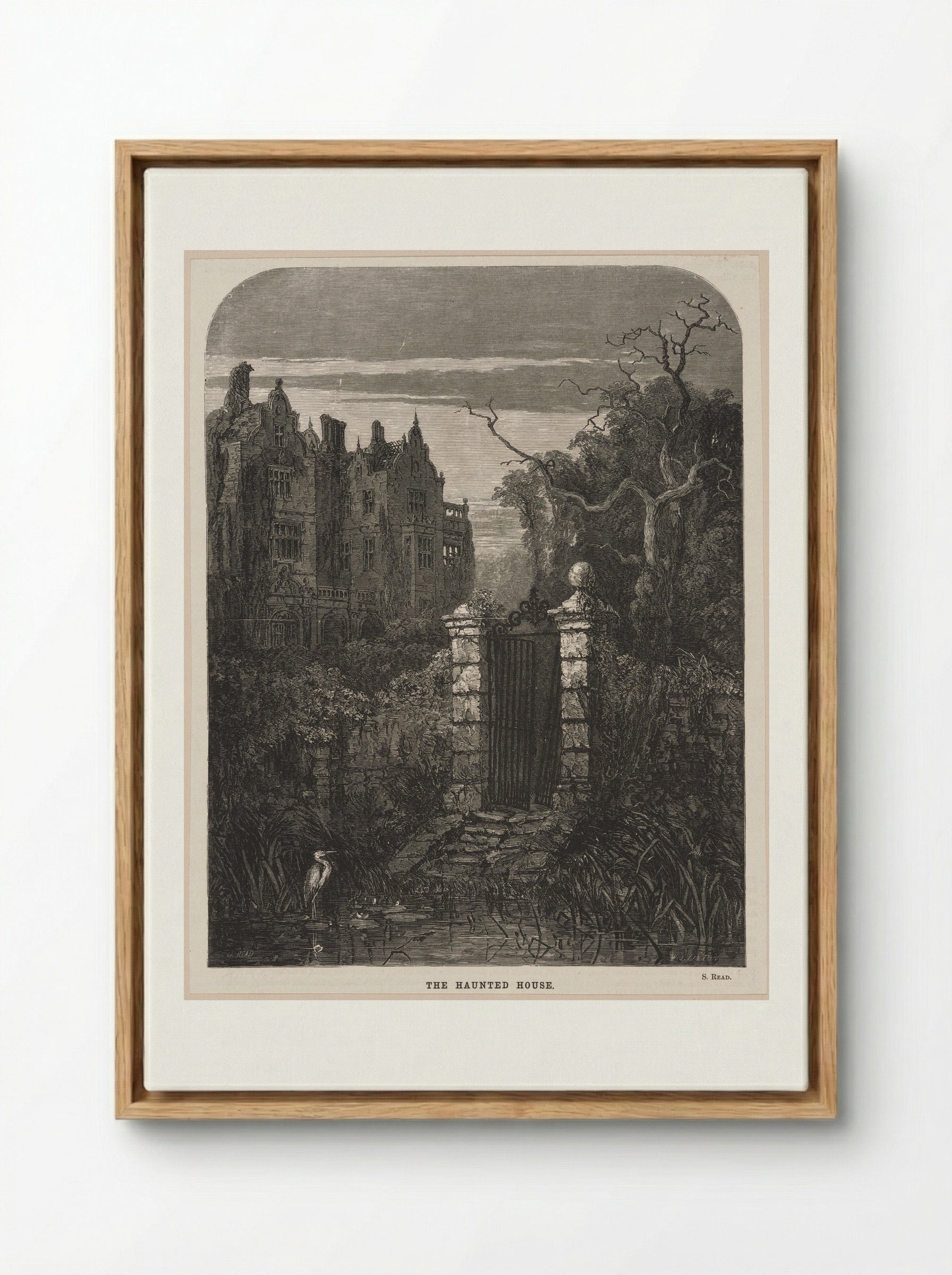 The Haunted House - William James Linton - Framed Canvas Wood