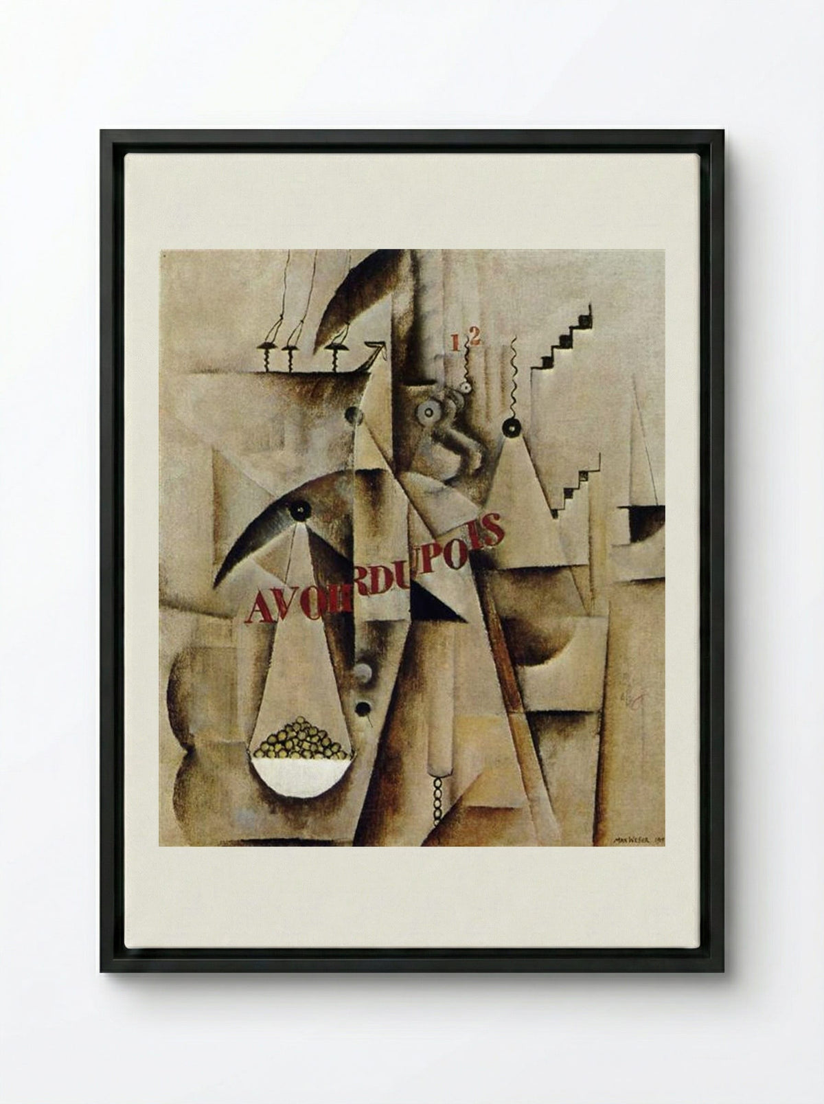 Avoirdupois - Max Weber - Framed Canvas Black