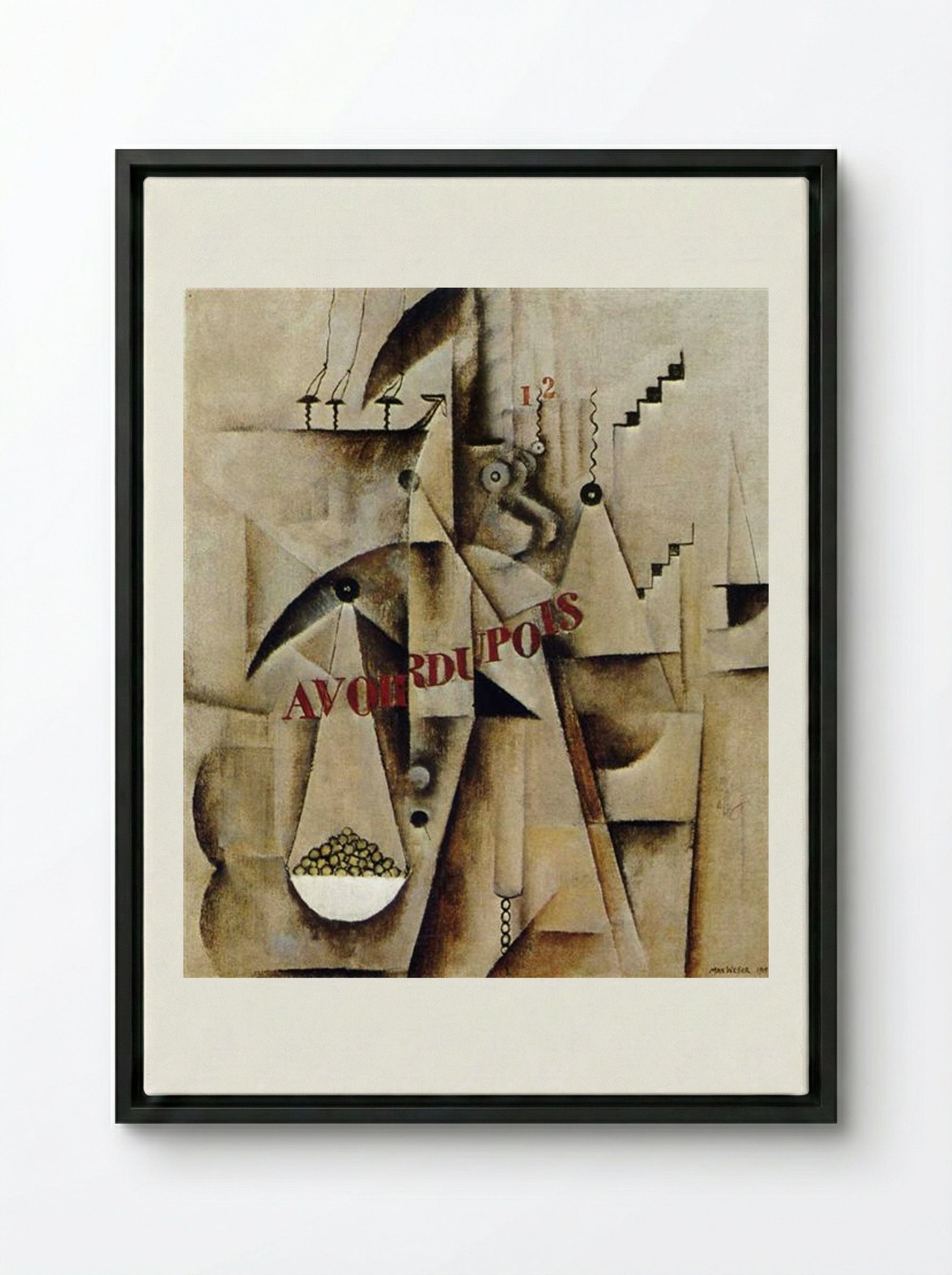 Avoirdupois - Max Weber - Framed Canvas Black