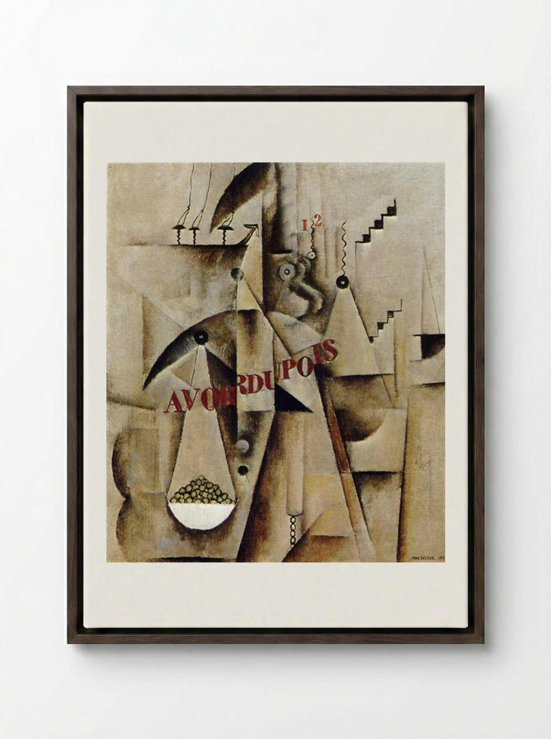 Avoirdupois - Max Weber - Framed Canvas Dark Wood