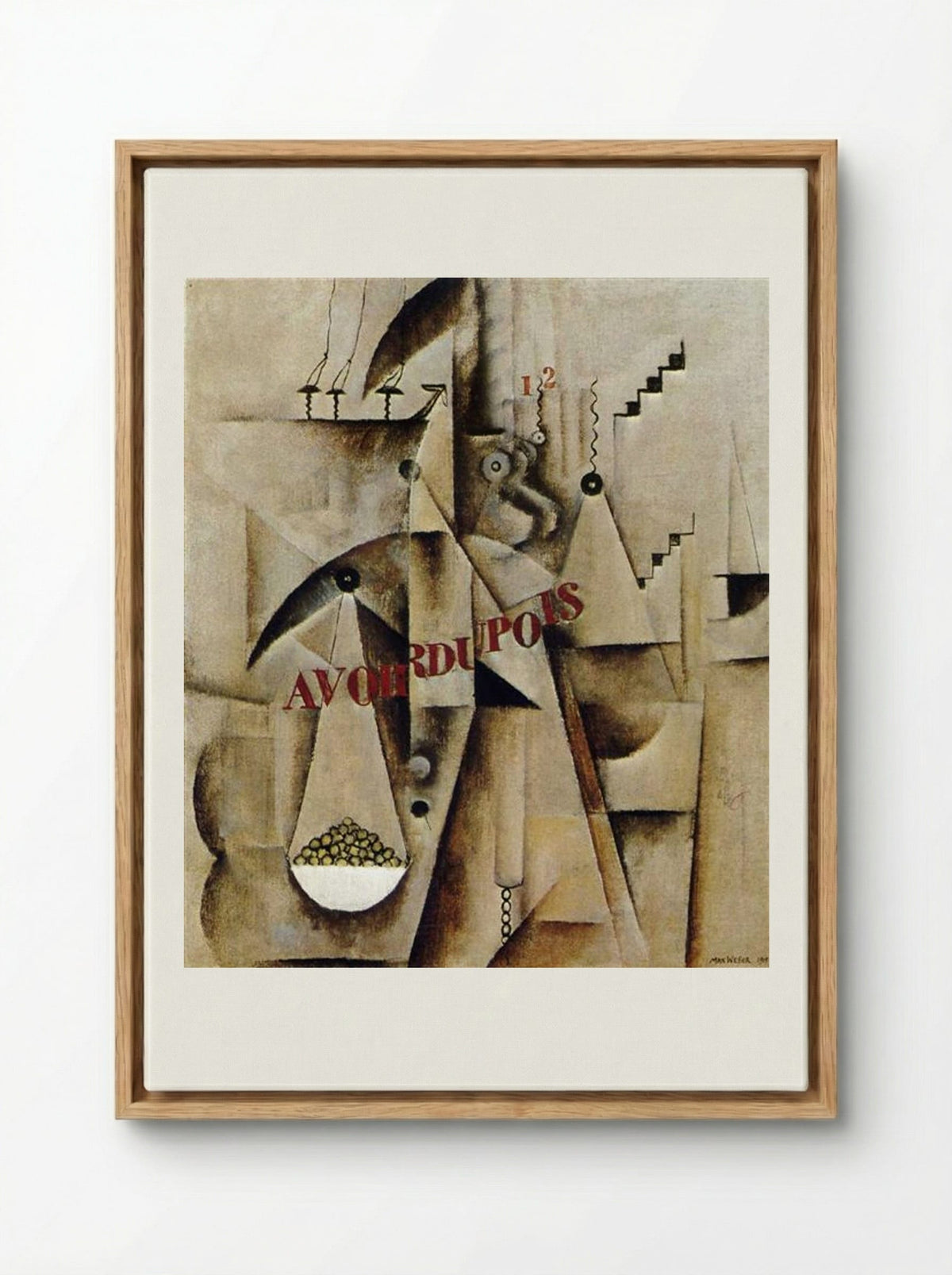 Avoirdupois - Max Weber - Framed Canvas Wood