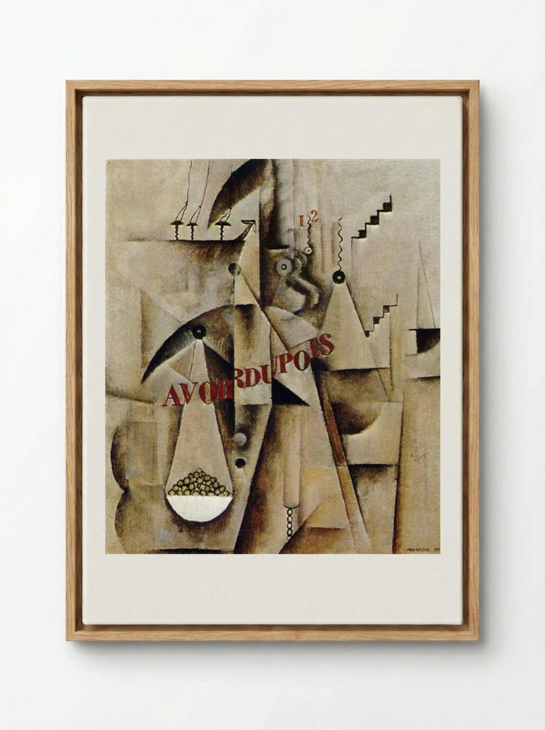 Avoirdupois - Max Weber - Framed Canvas Wood