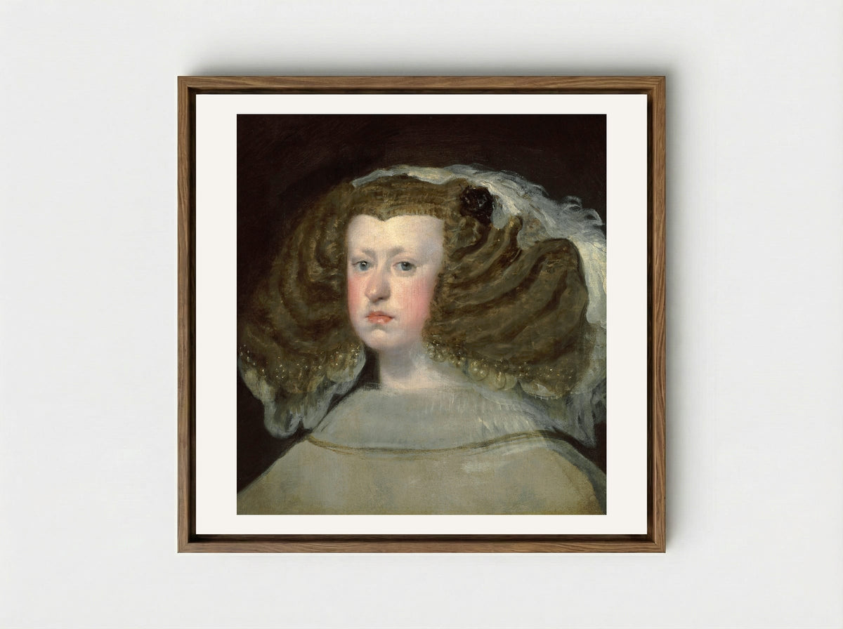 Mariana of Austria, Queen of Spain - Diego Velázquez - Framed Canvas Wood