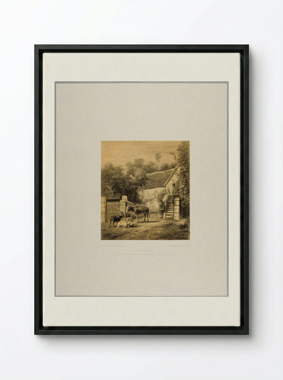 Familiar Chat - Joseph Foxcroft Cole - Framed Canvas Black