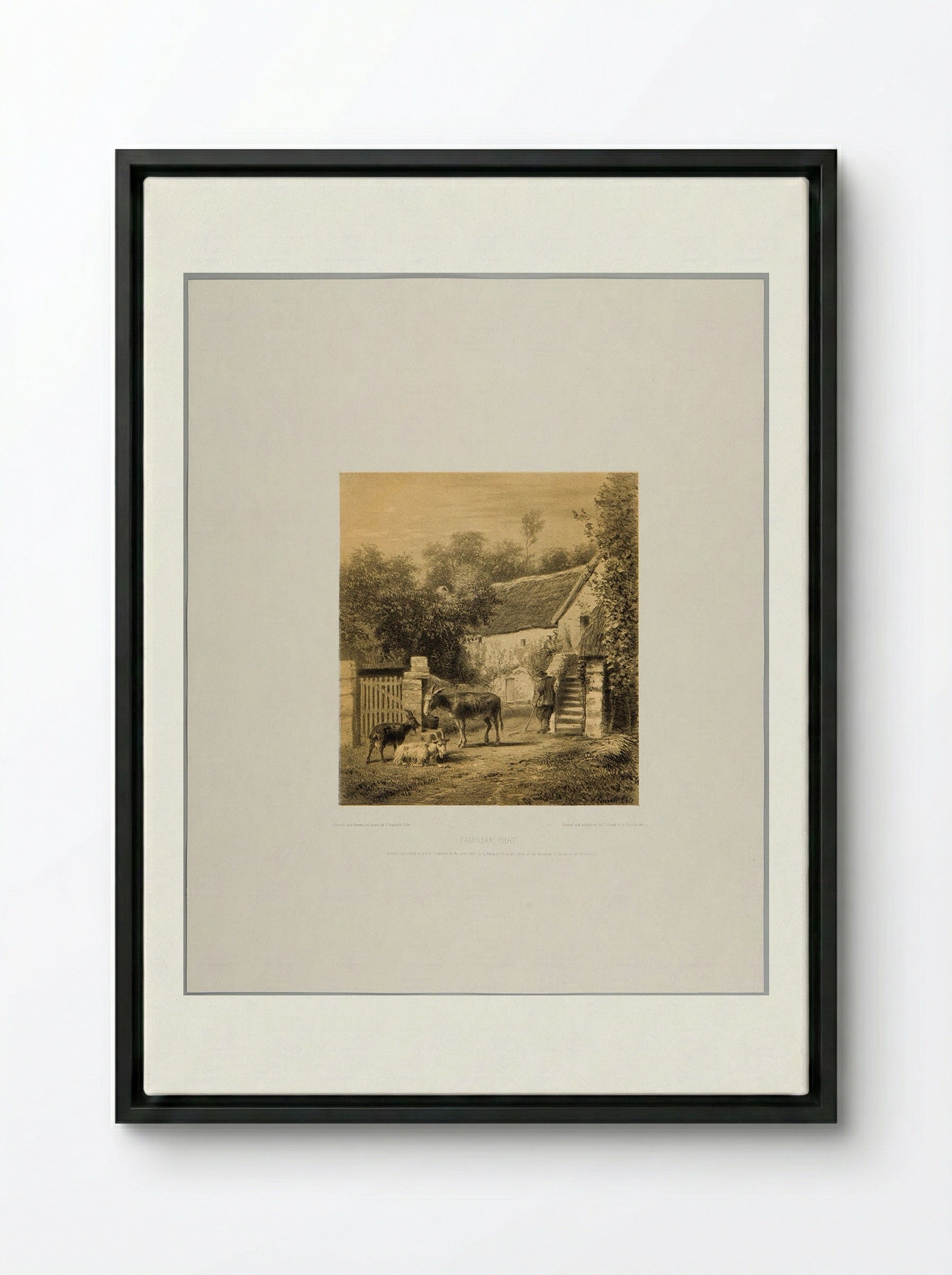 Familiar Chat - Joseph Foxcroft Cole - Framed Canvas Black