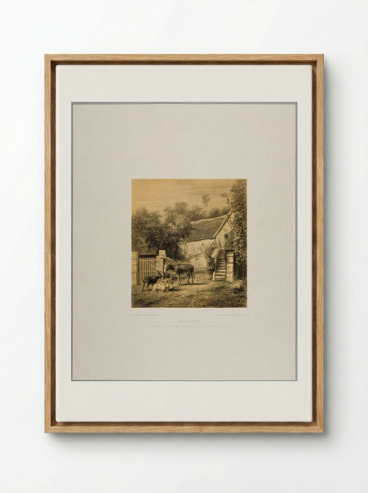 Familiar Chat - Joseph Foxcroft Cole - Framed Canvas Wood