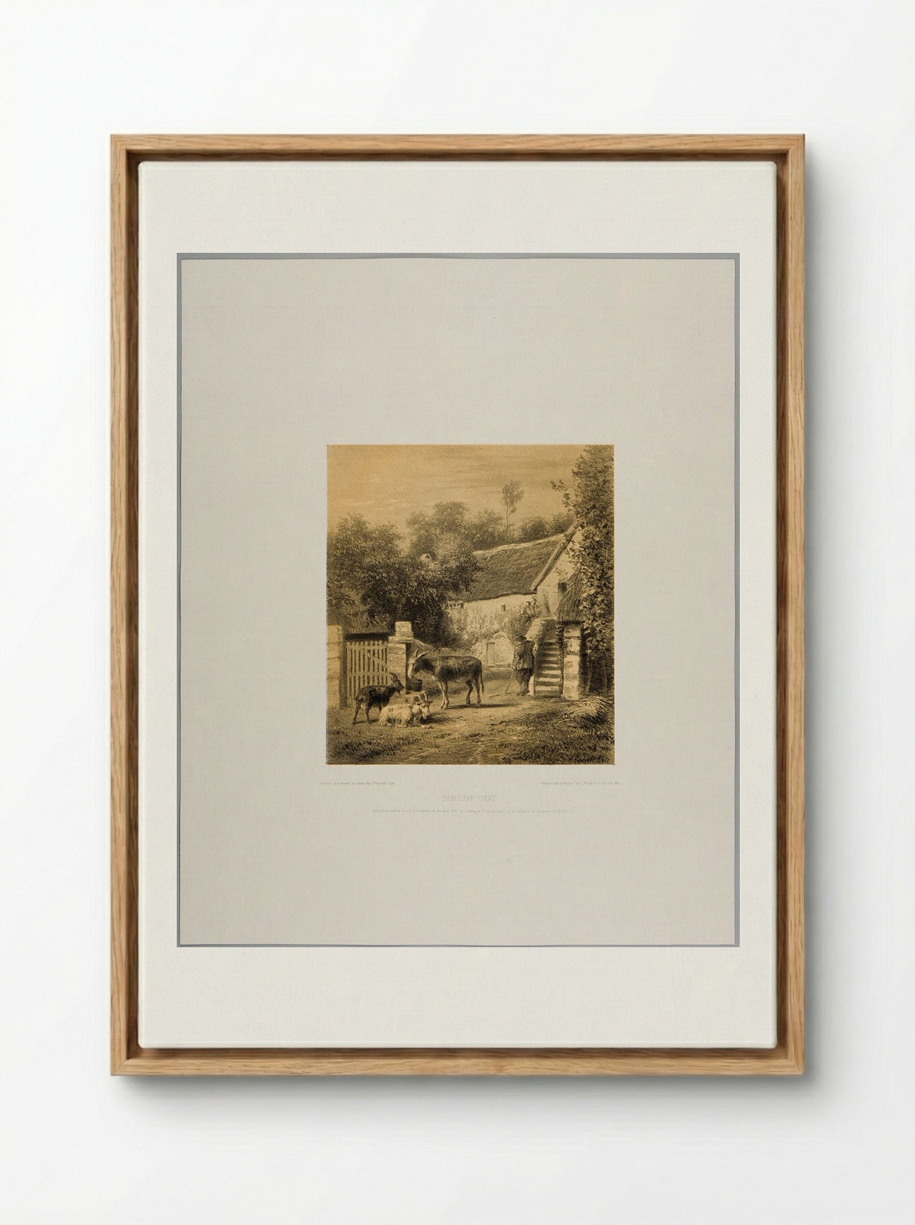 Familiar Chat - Joseph Foxcroft Cole - Framed Canvas Wood