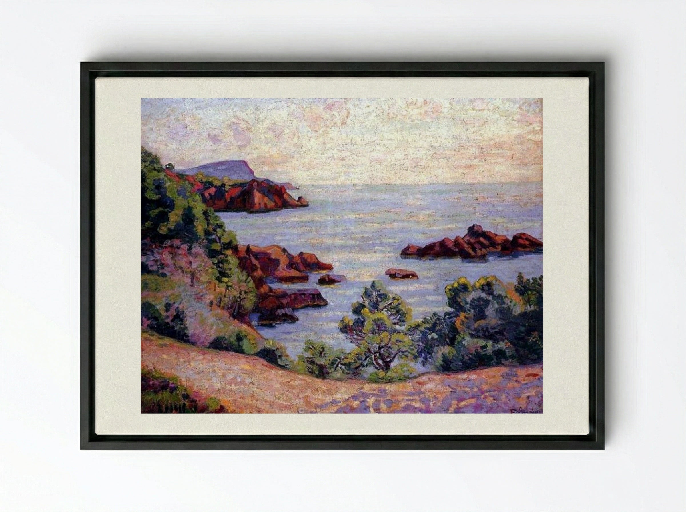Paysage du Midi - Armand Guillaumin - Framed Canvas Black