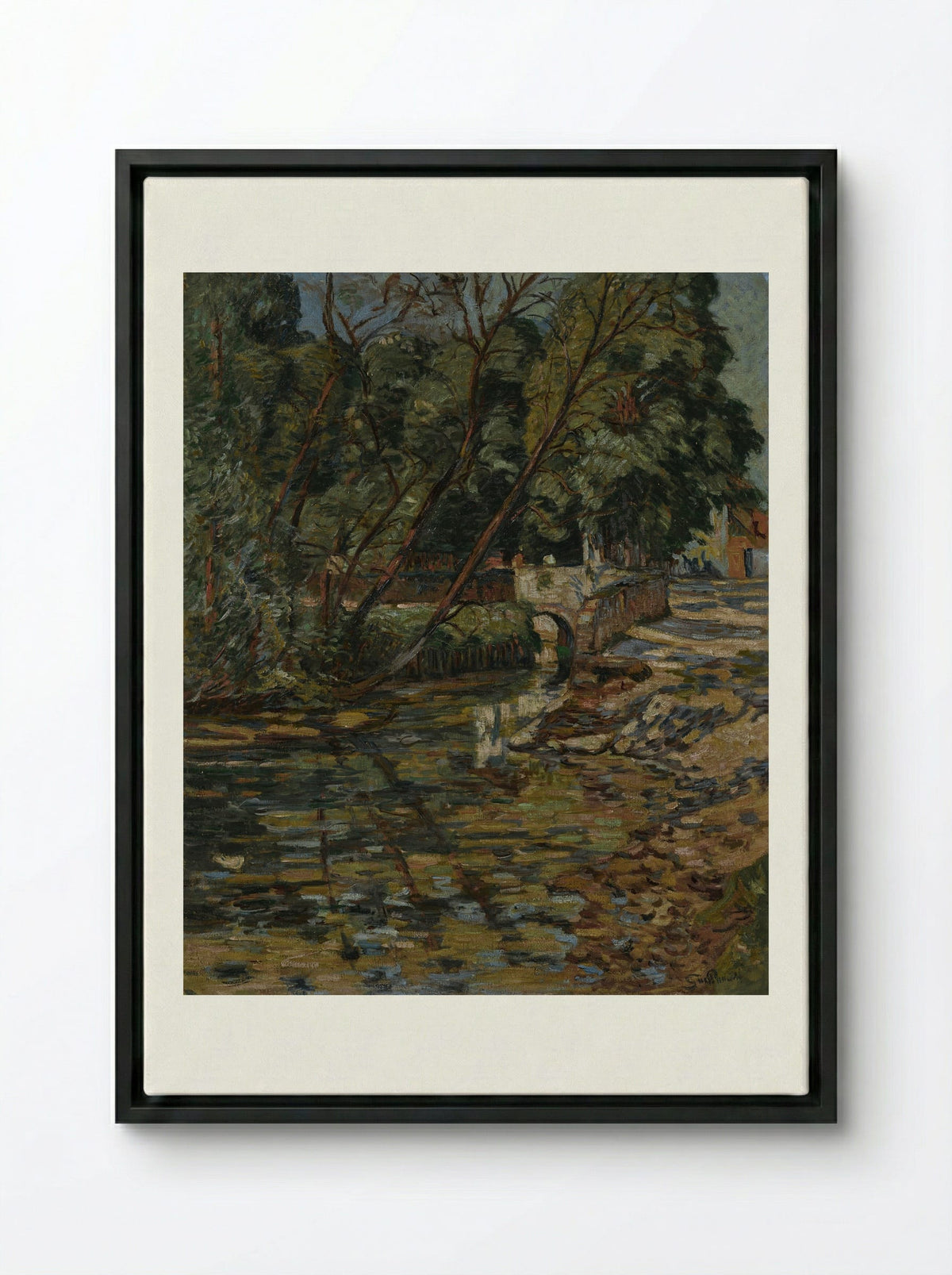 Epinay-sur-Orge - Armand Guillaumin - Framed Canvas Black