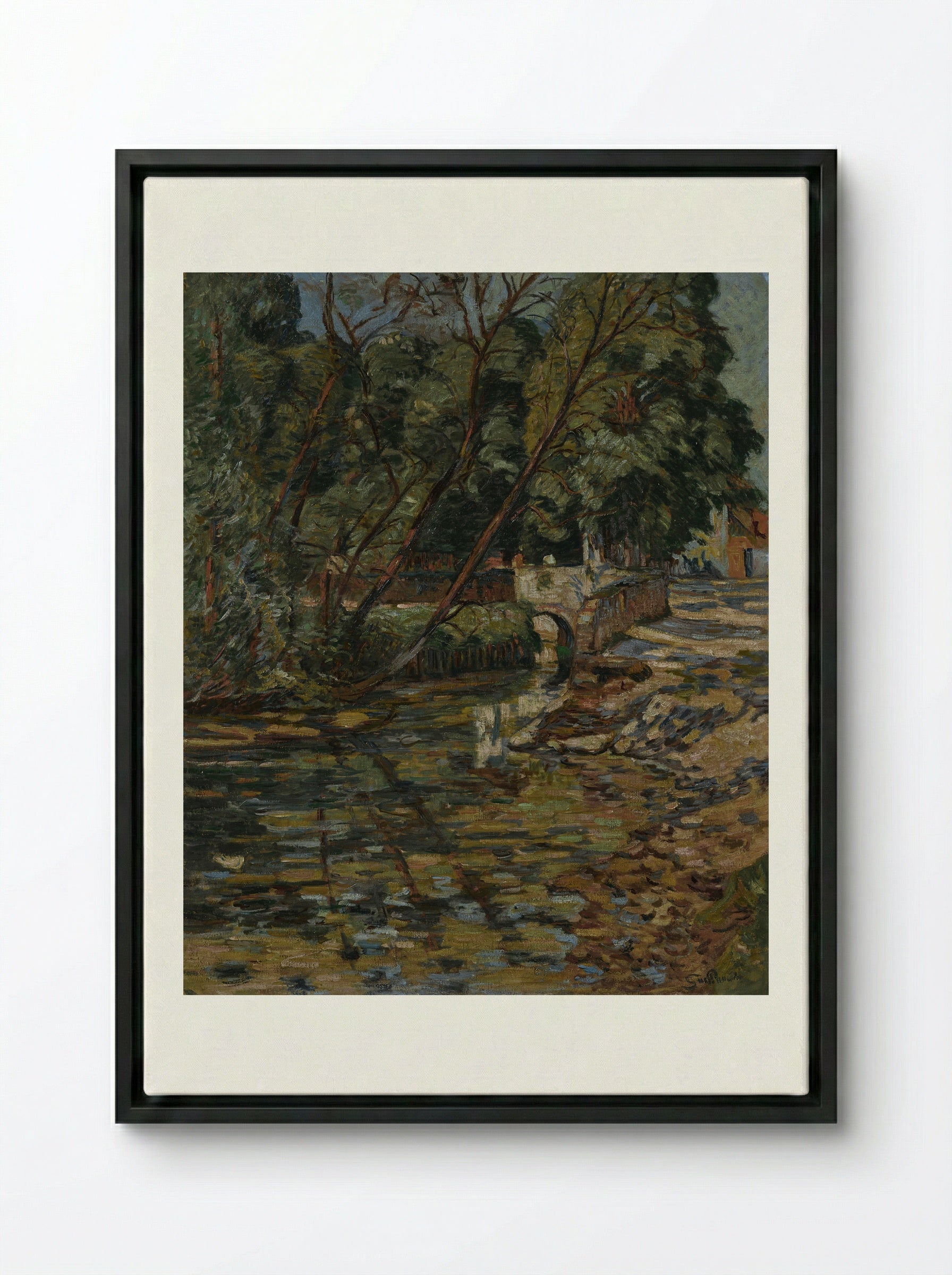 Epinay-sur-Orge - Armand Guillaumin - Framed Canvas Black
