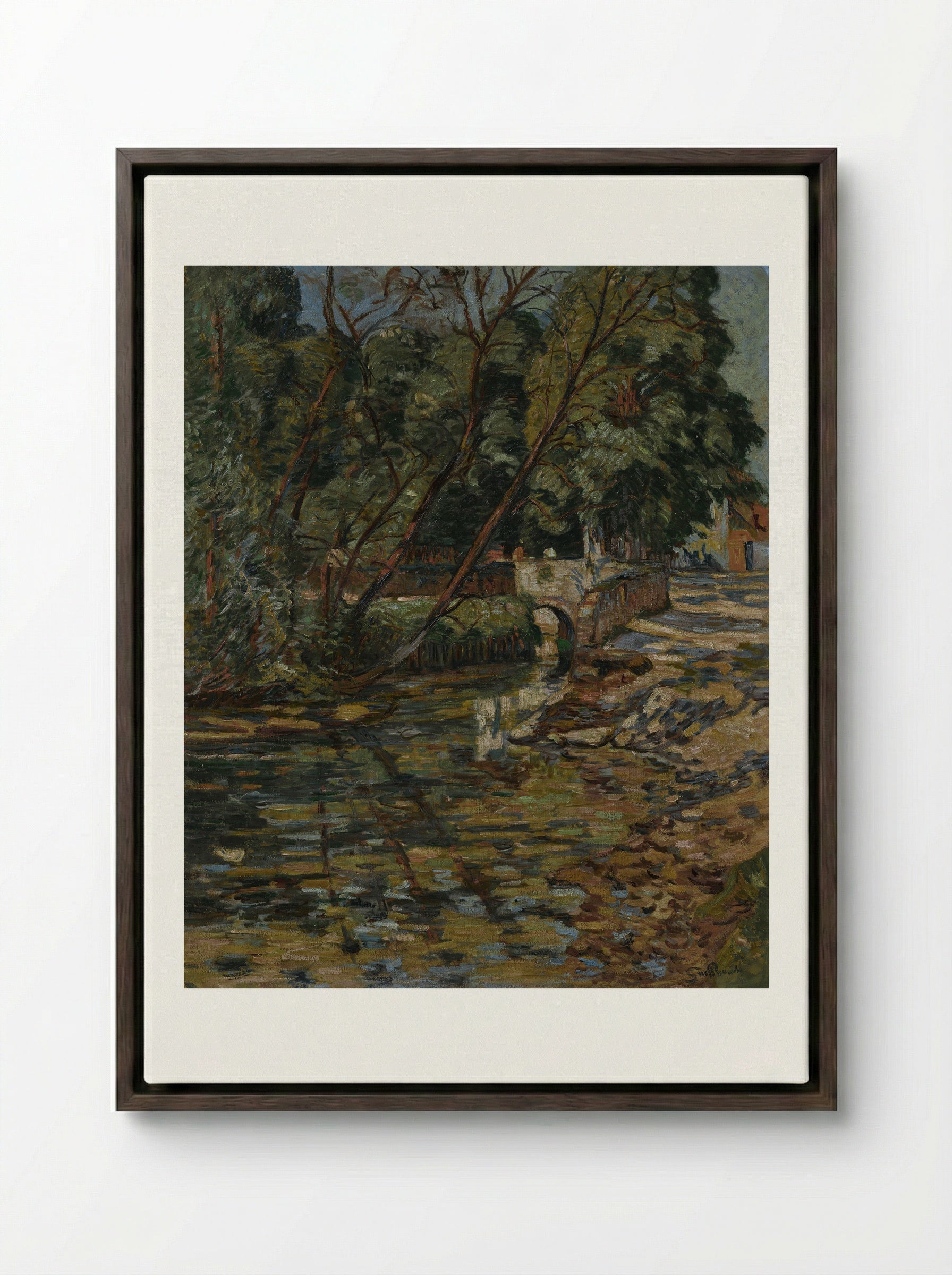 Epinay-sur-Orge - Armand Guillaumin - Framed Canvas Dark Wood