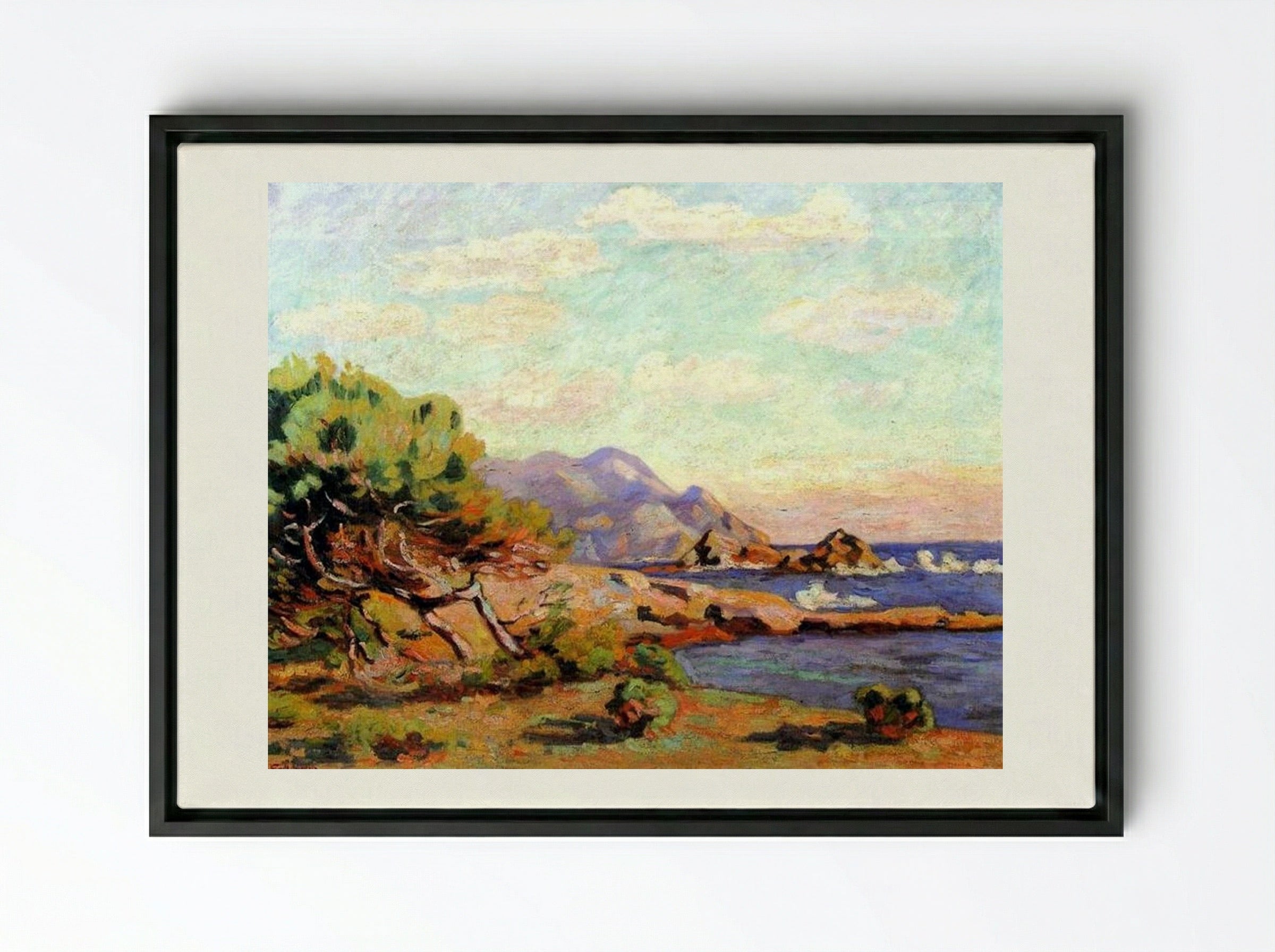 La Pointe du Lou Gaou - Armand Guillaumin - Framed Canvas Black