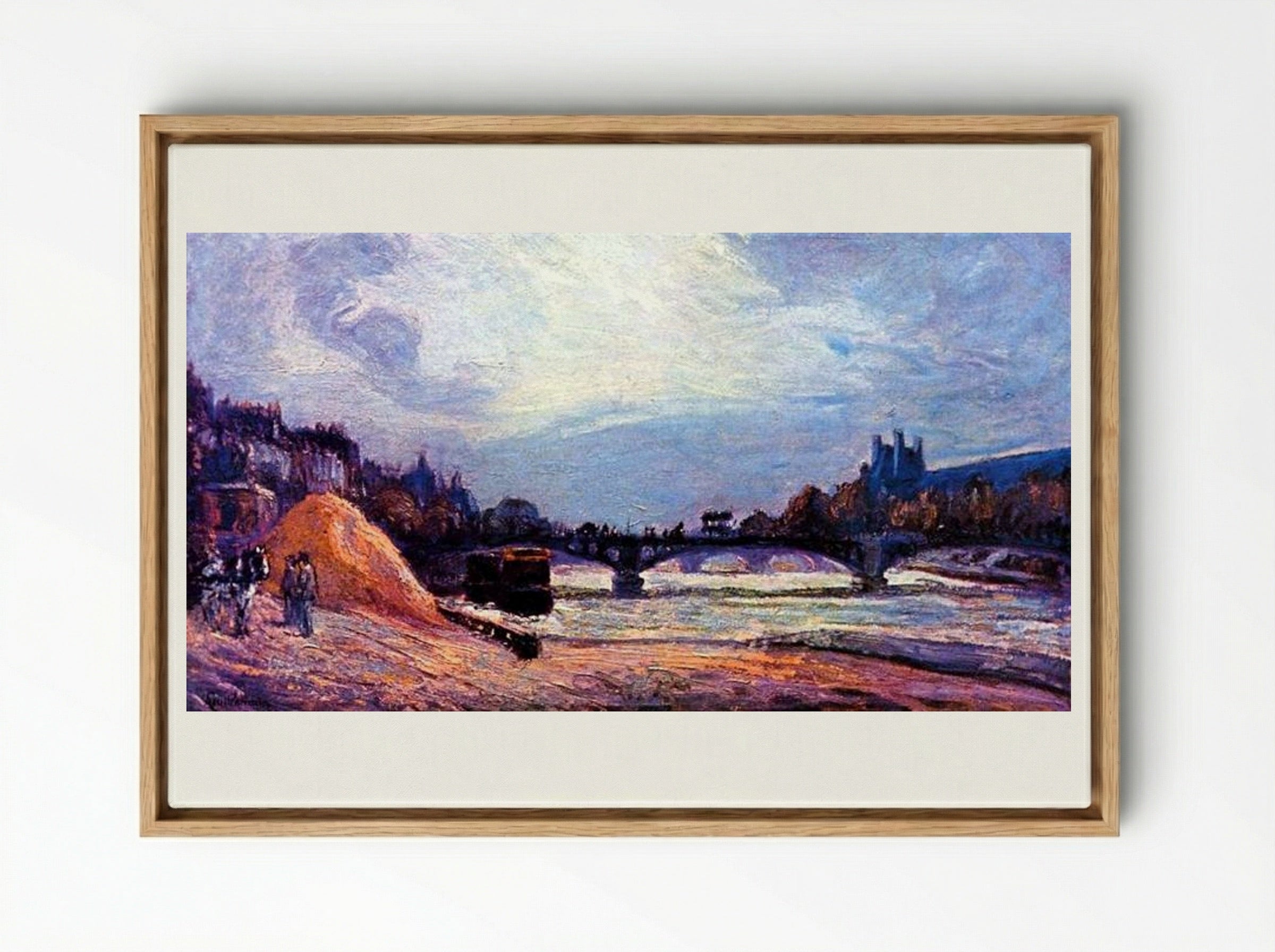 Le Pont des Arts - Armand Guillaumin - Framed Canvas Wood
