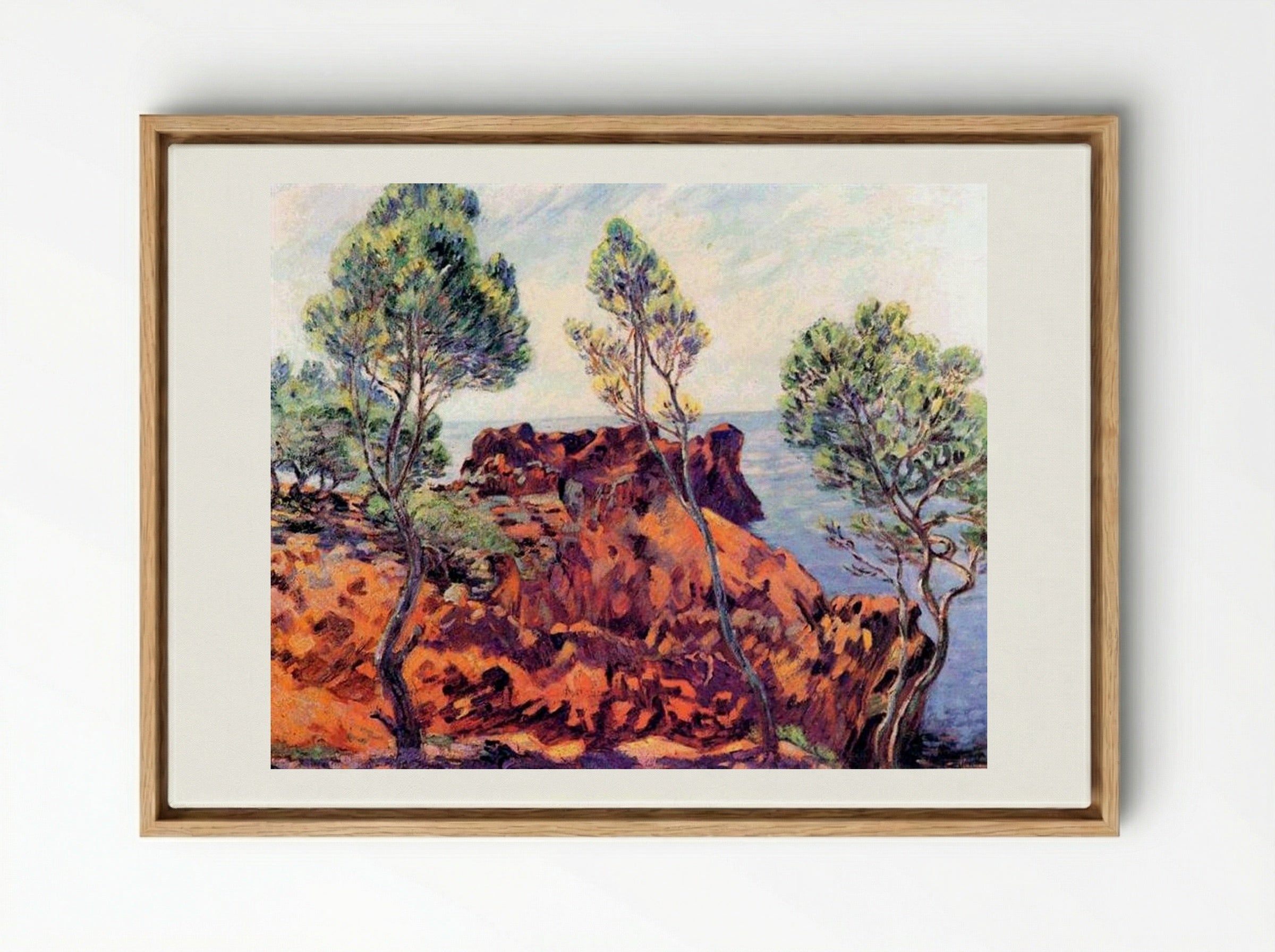 Agay, les Roches Rouges - Armand Guillaumin - Framed Canvas Wood
