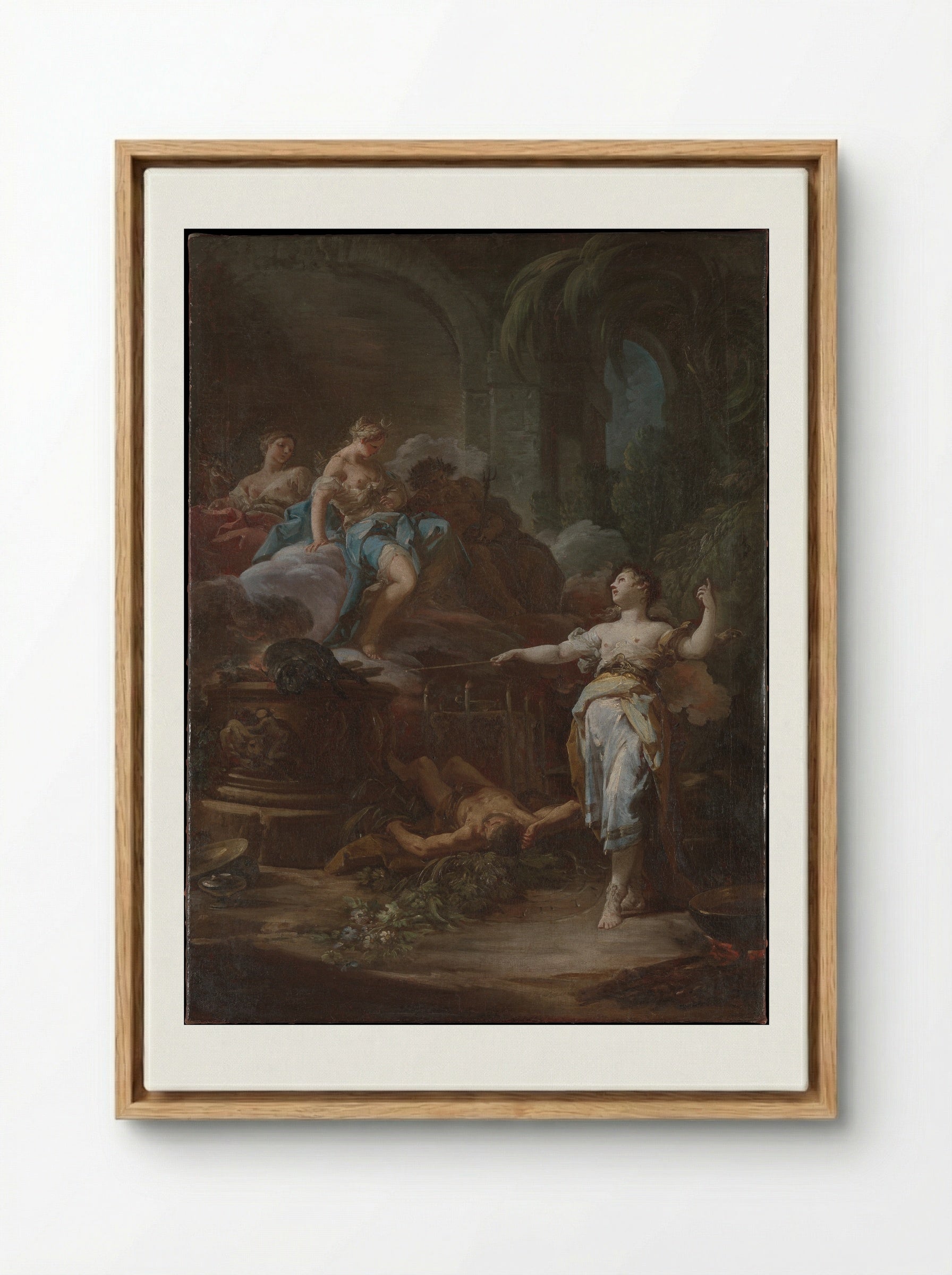 Medea Rejuvenating Aeson - Corrado Giaquinto - Framed Canvas Wood