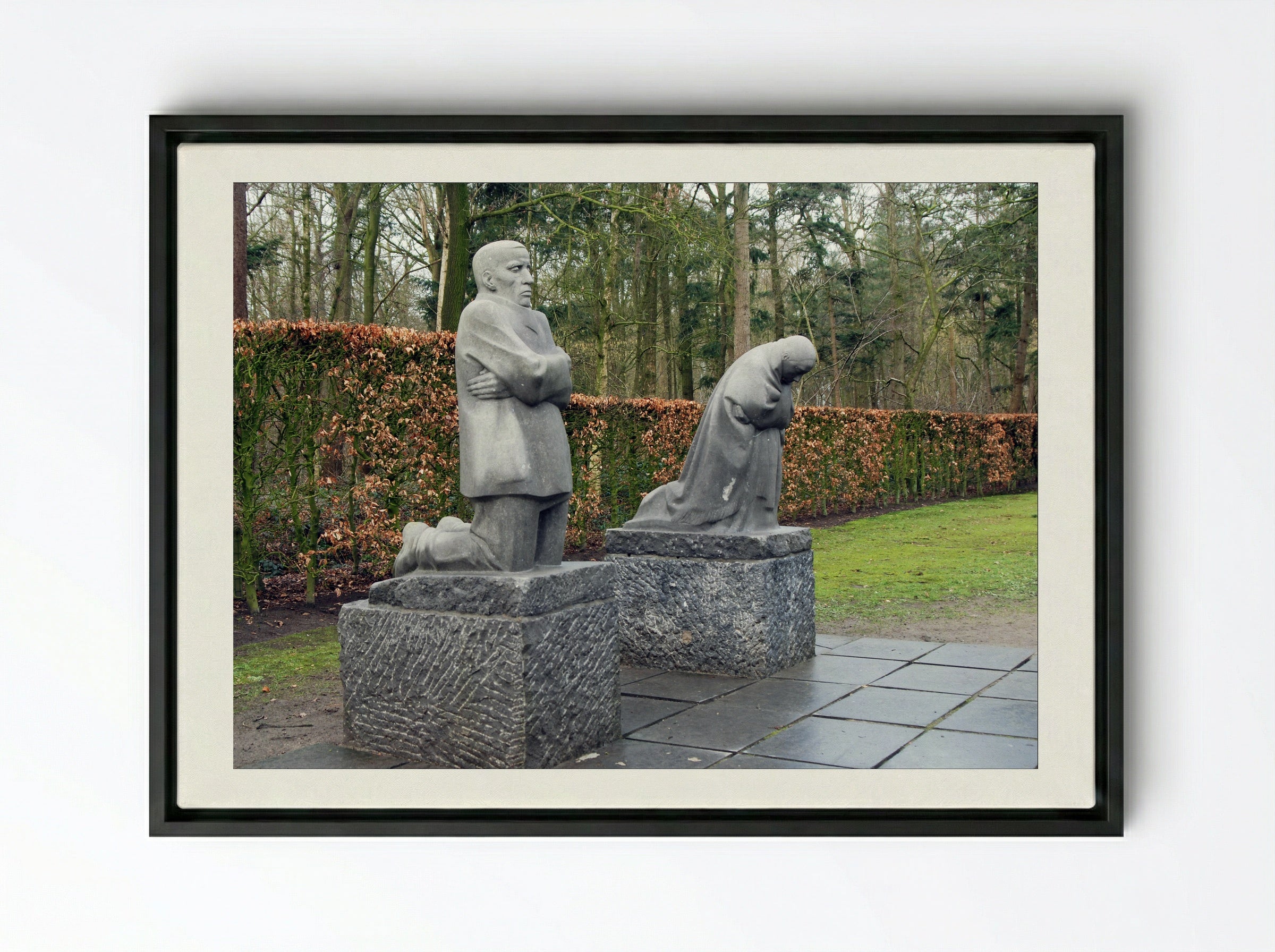 The Parents - Käthe Kollwitz - Framed Canvas Black