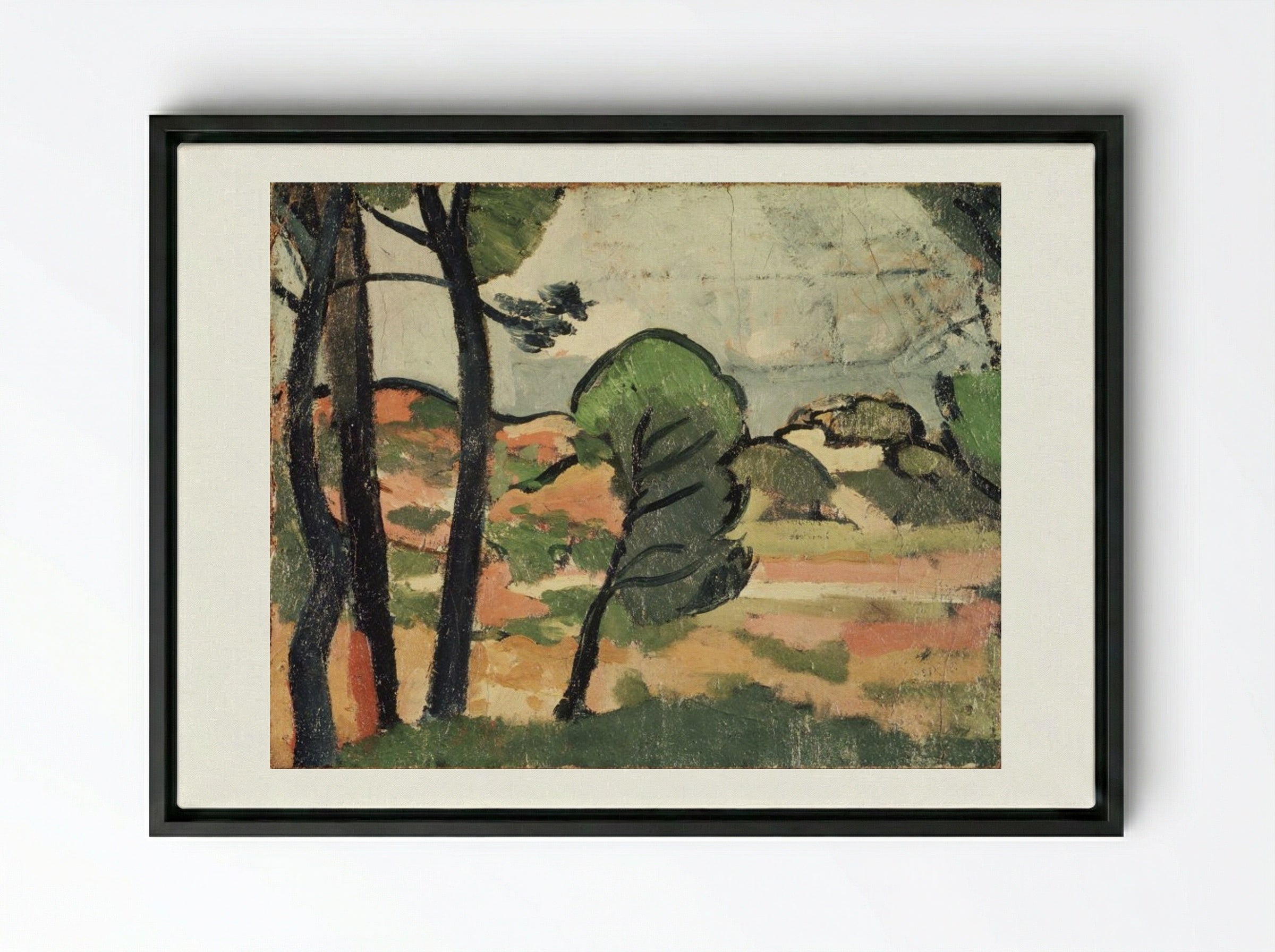 Landscape, Provence - André Derain - Framed Canvas Black