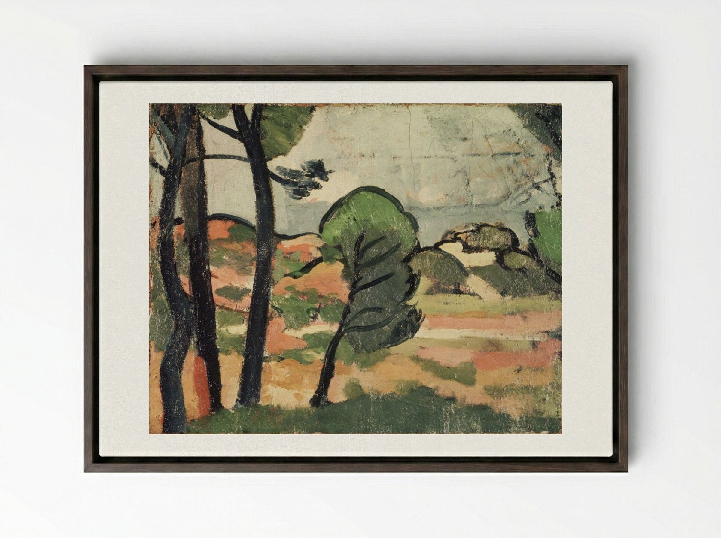 Landscape, Provence - André Derain - Framed Canvas Dark Wood