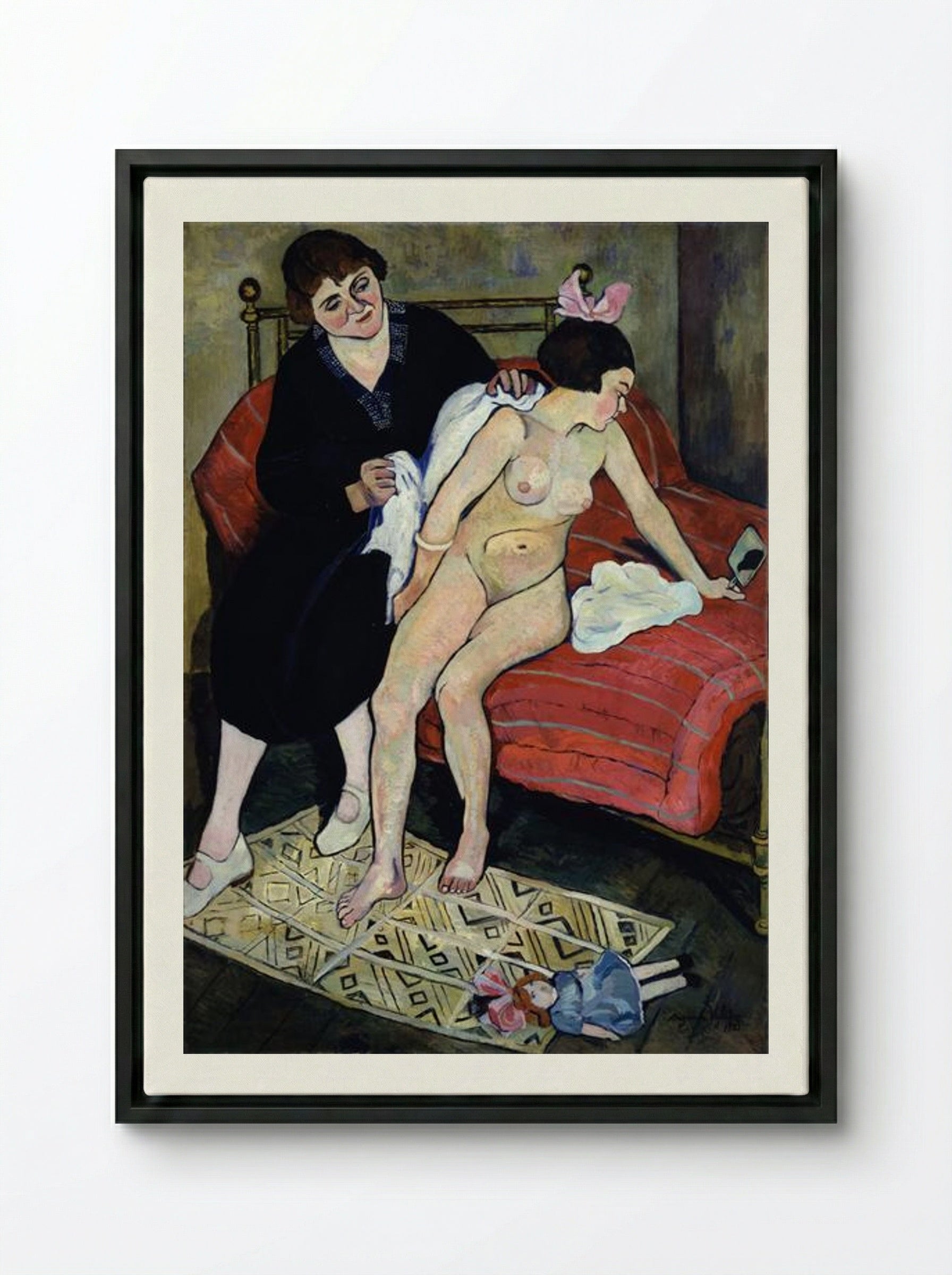The Cast-Off Doll - Suzanne Valadon - Framed Canvas Black