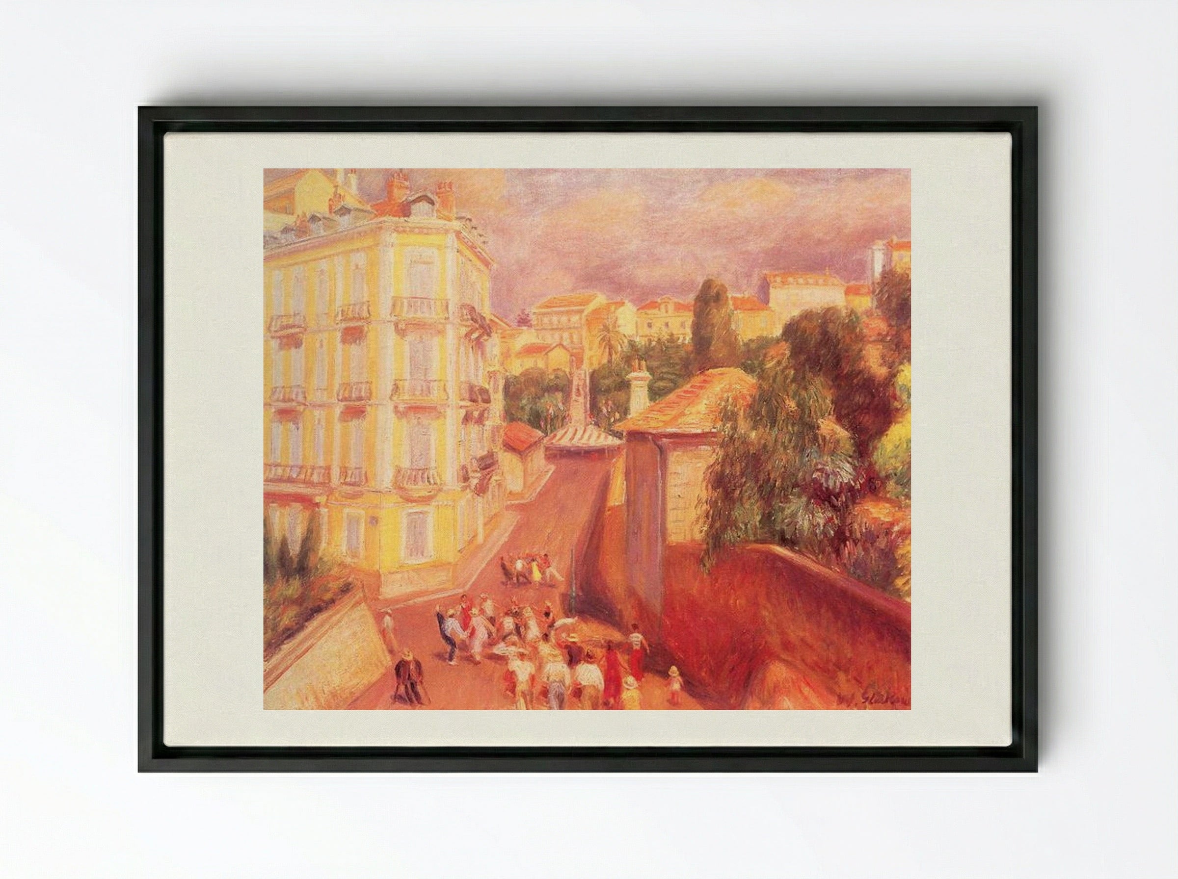 Fête de Suquet - William James Glackens - Framed Canvas Black