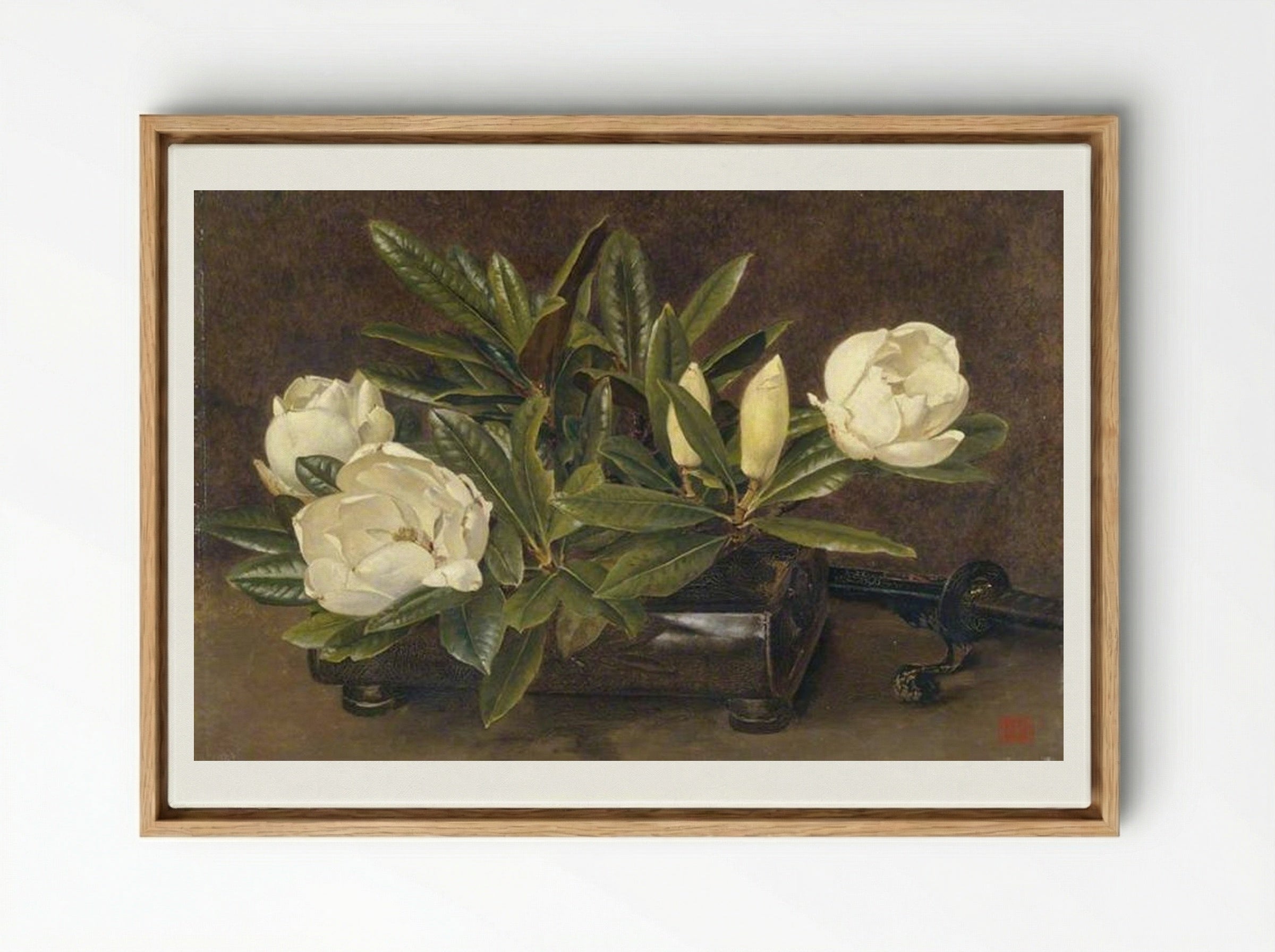 Magnolias - Alfred Parsons - Framed Canvas Wood