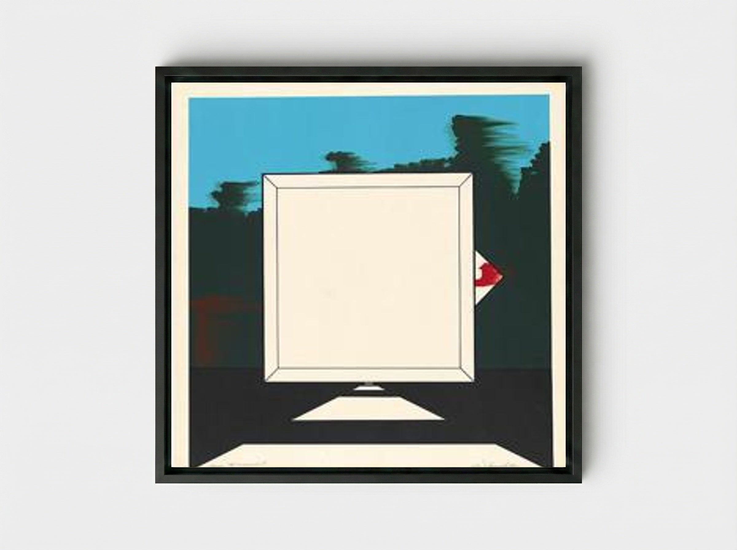 Untitled (Highway Sign Study) - Allan D'Arcangelo - Framed Canvas Black