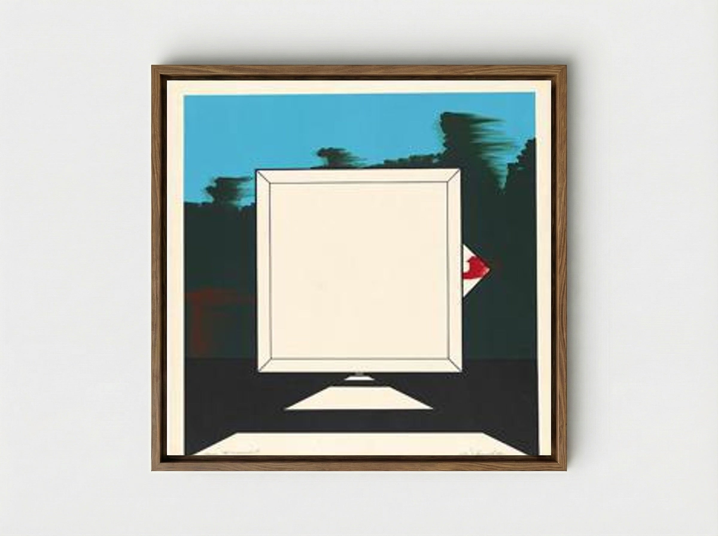 Untitled (Highway Sign Study) - Allan D'Arcangelo - Framed Canvas Wood
