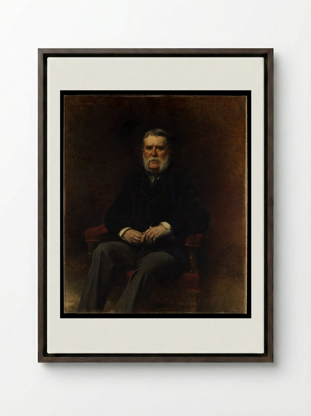 John Taylor Johnston - Léon Bonnat - Framed Canvas Dark Wood