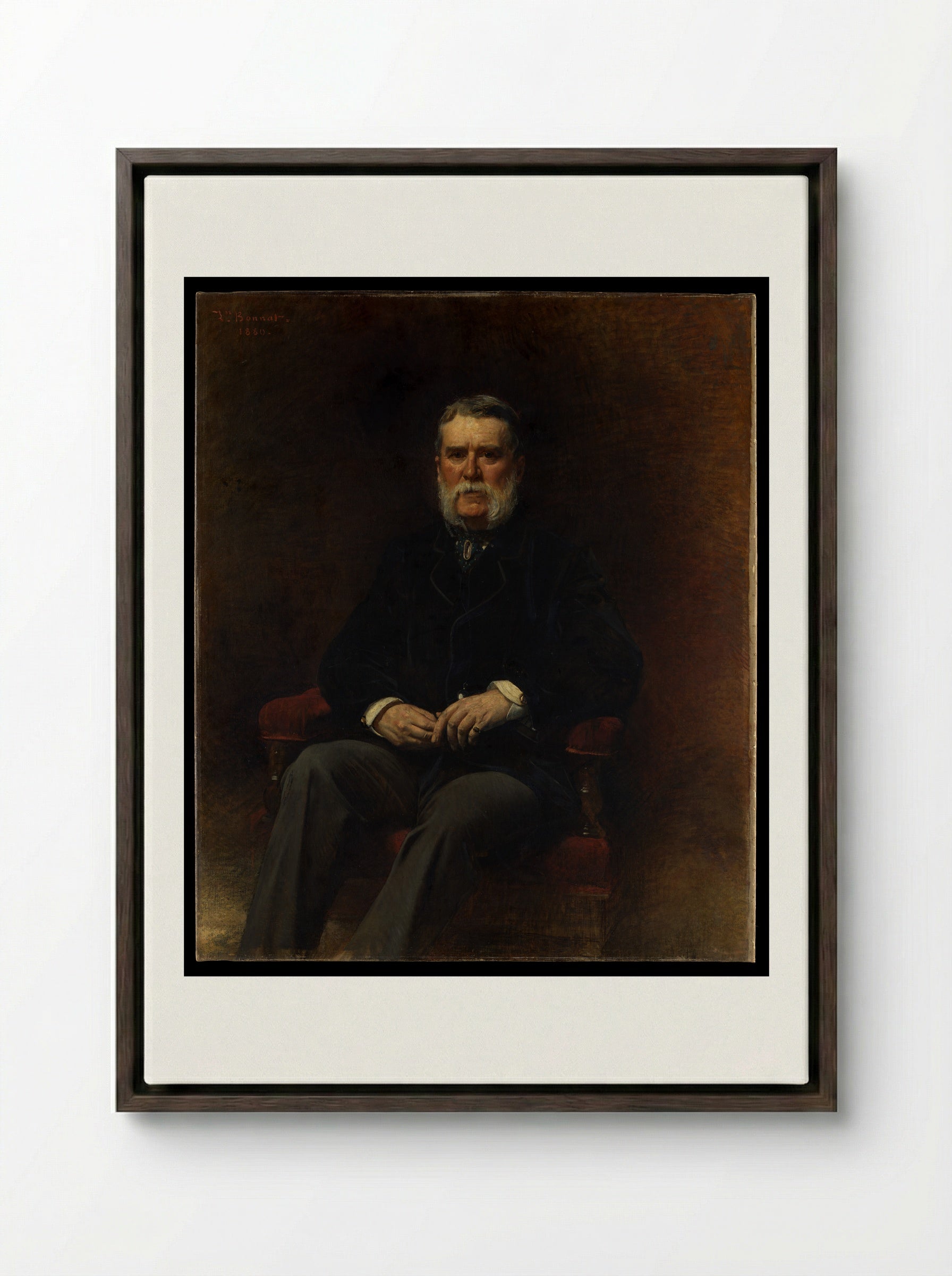 John Taylor Johnston - Léon Bonnat - Framed Canvas Dark Wood