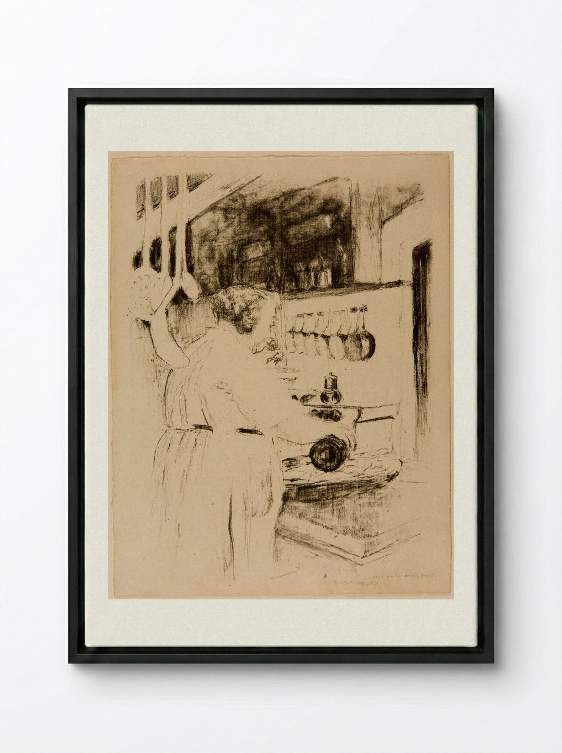 The Cook - Edouard Vuillard - Framed Canvas Black