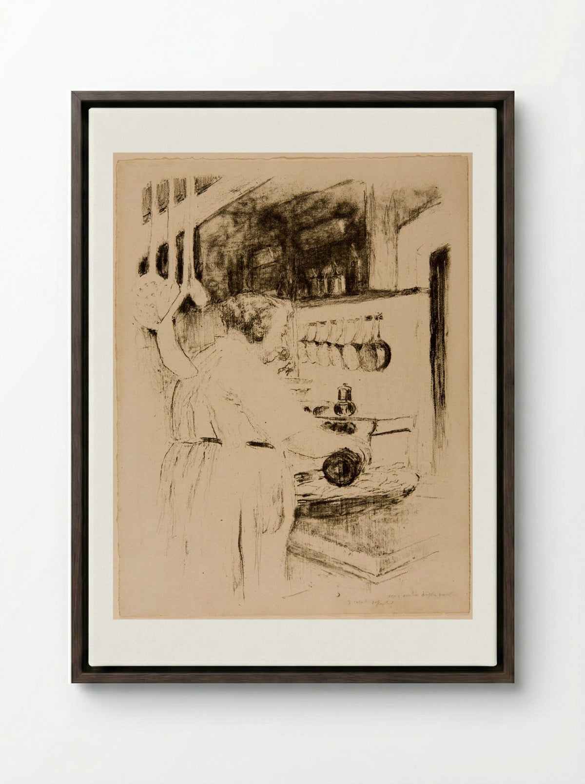 The Cook - Edouard Vuillard - Framed Canvas Dark Wood