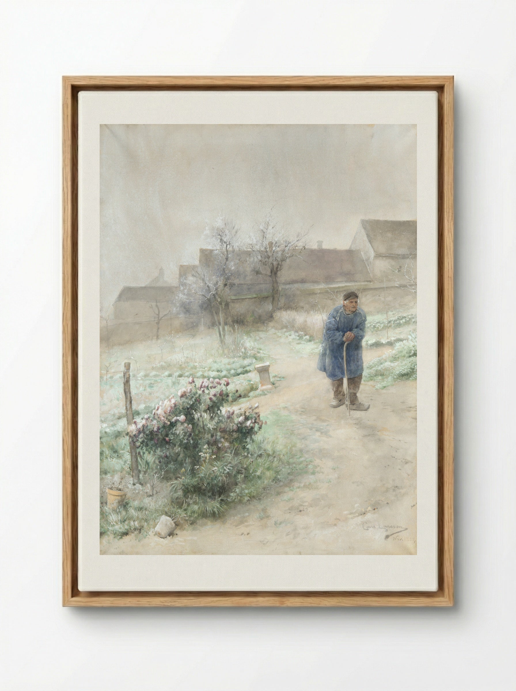 November - Carl Larsson - Framed Canvas Wood