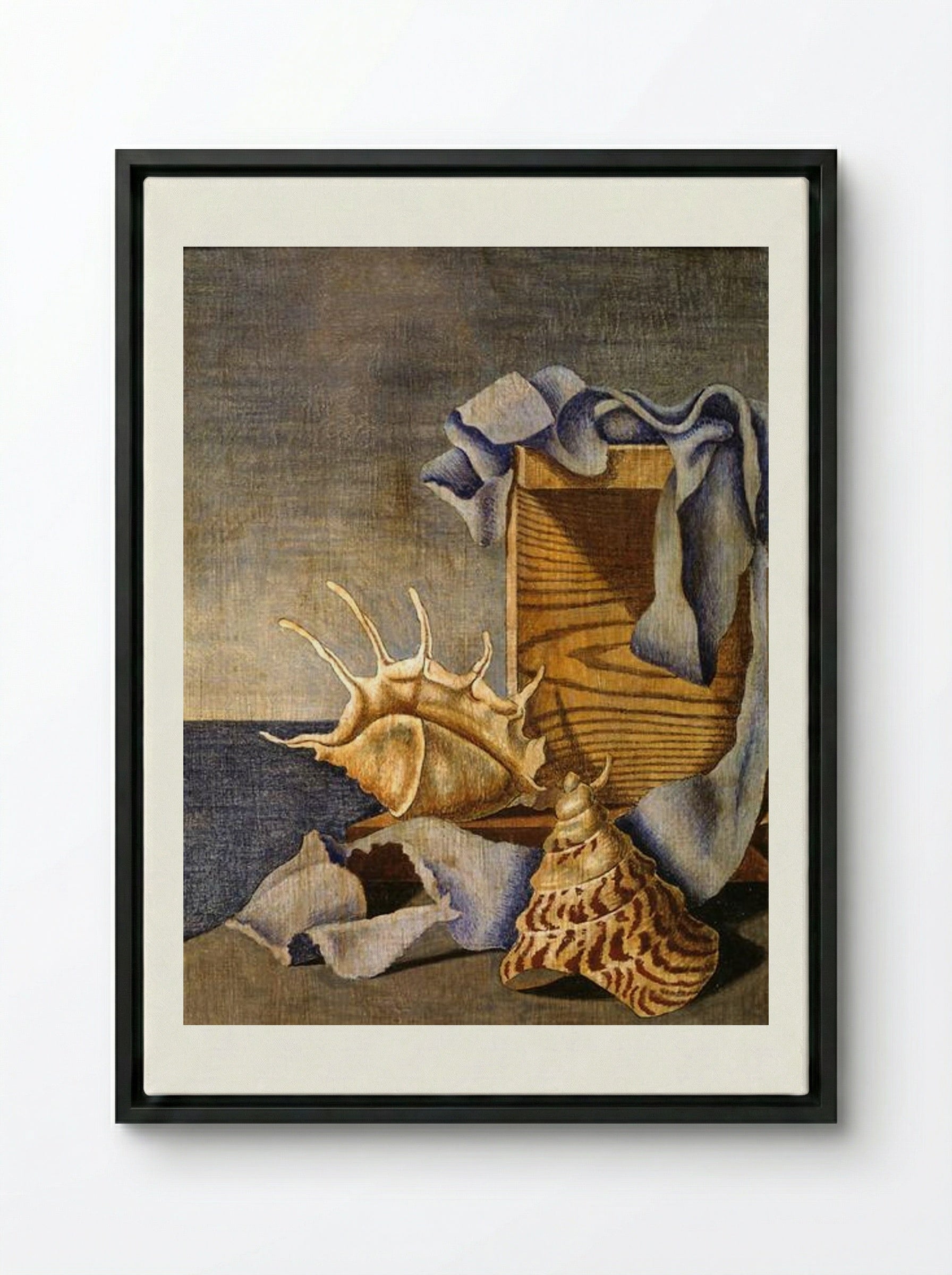Still Life - Edward Wadsworth - Framed Canvas Black