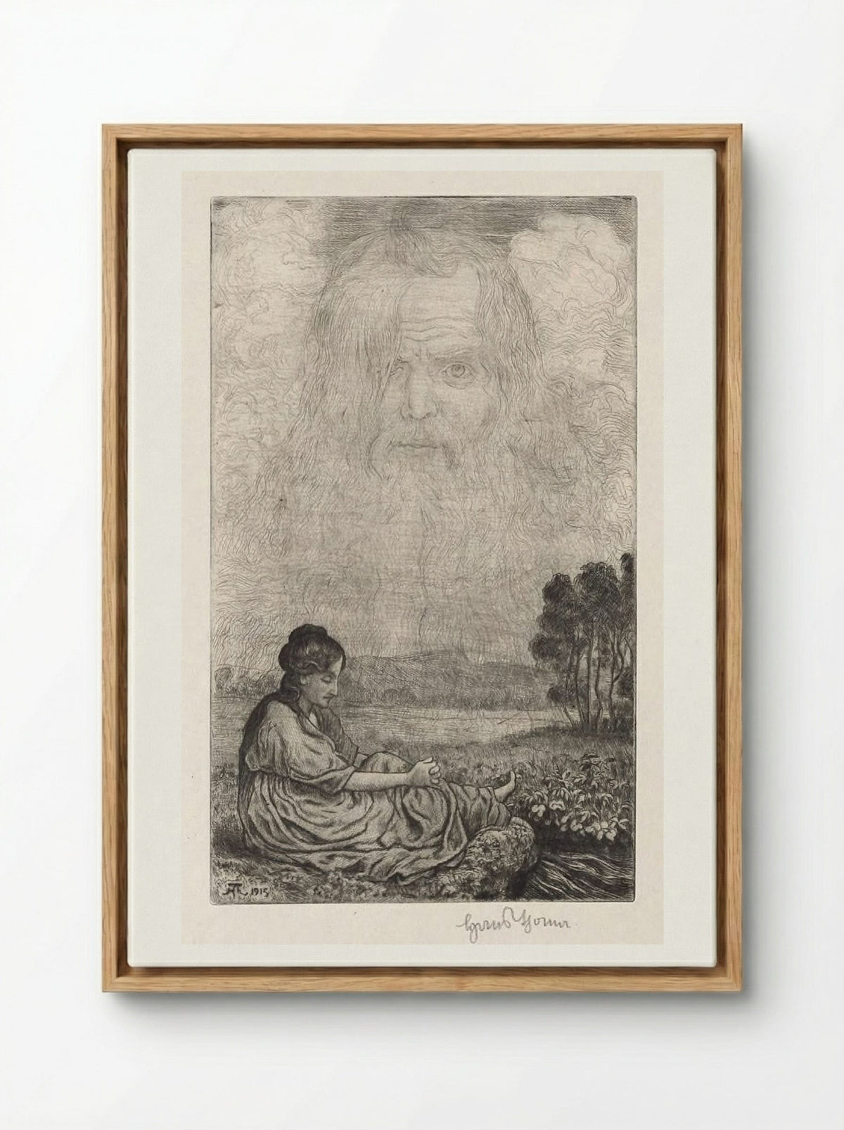 Miracle of the Clouds - Hans Thoma - Framed Canvas Wood