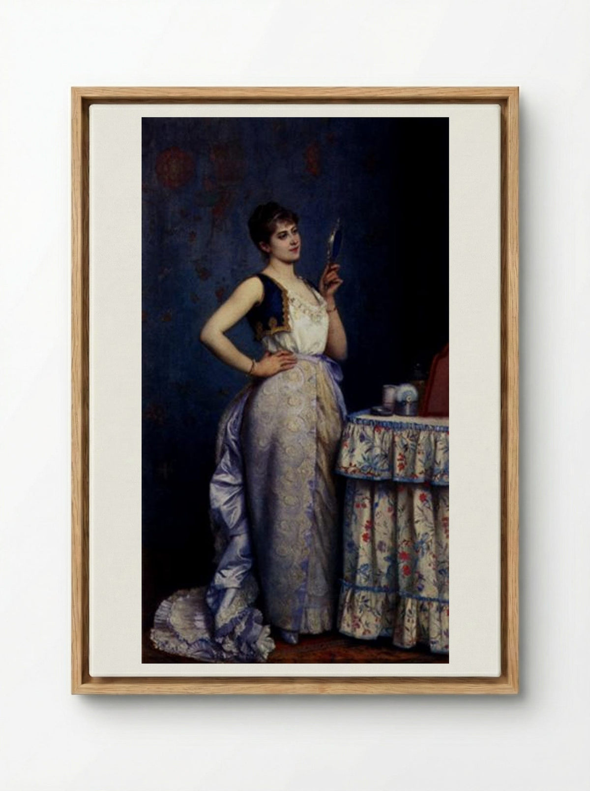 Preparing For The Ball - Auguste Toulmouche - Framed Canvas Wood