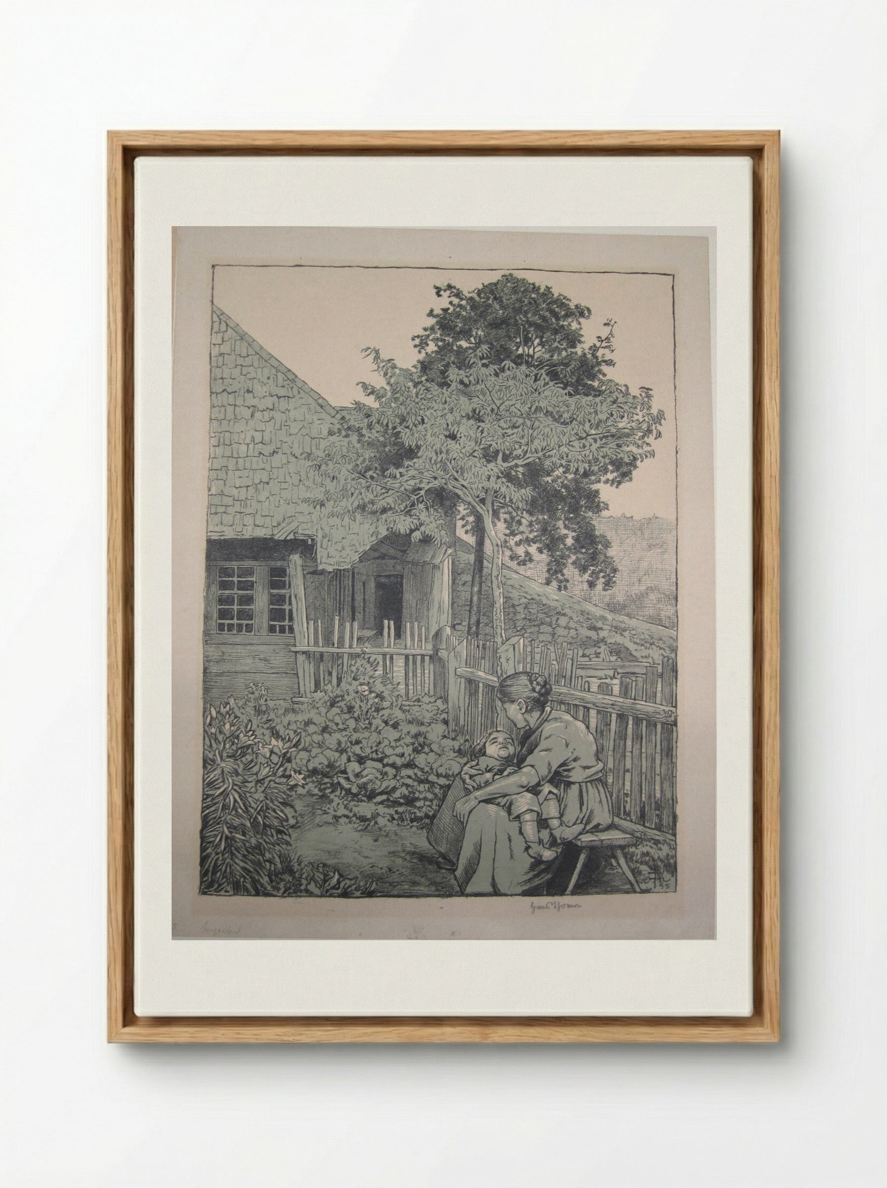 Little Black Forest Garden - Hans Thoma - Framed Canvas Wood