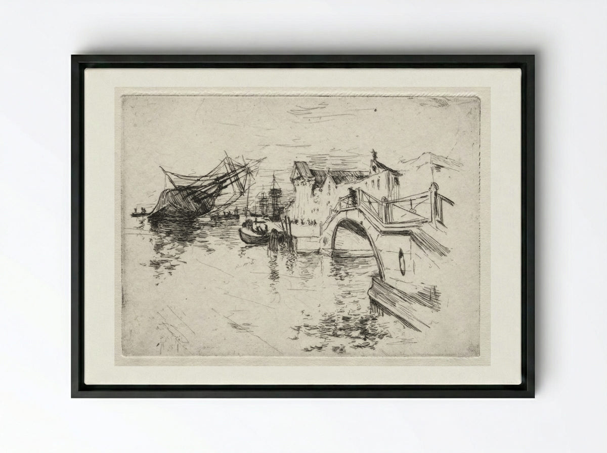 Venice - John Henry Twachtman - Framed Canvas Black