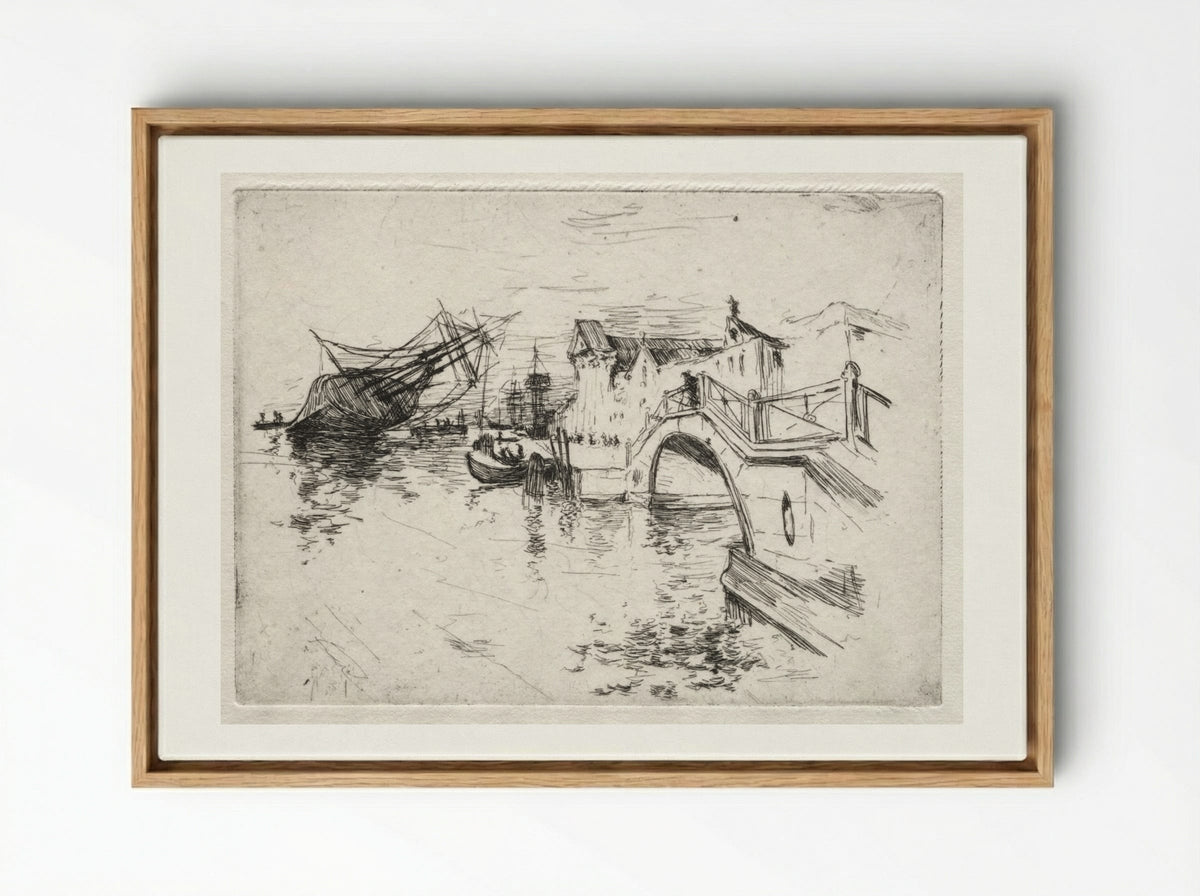 Venice - John Henry Twachtman - Framed Canvas Wood