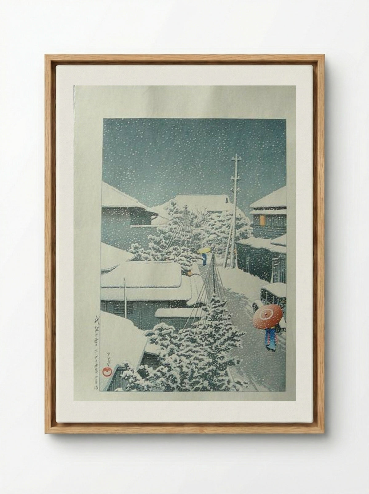 Snow at Shirochi - Hasui Kawase - Framed Canvas Wood