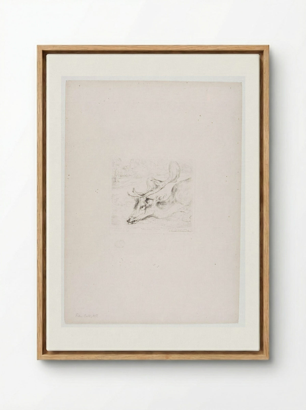 Wounded Deer - John Frederick Lewis - Framed Canvas Wood