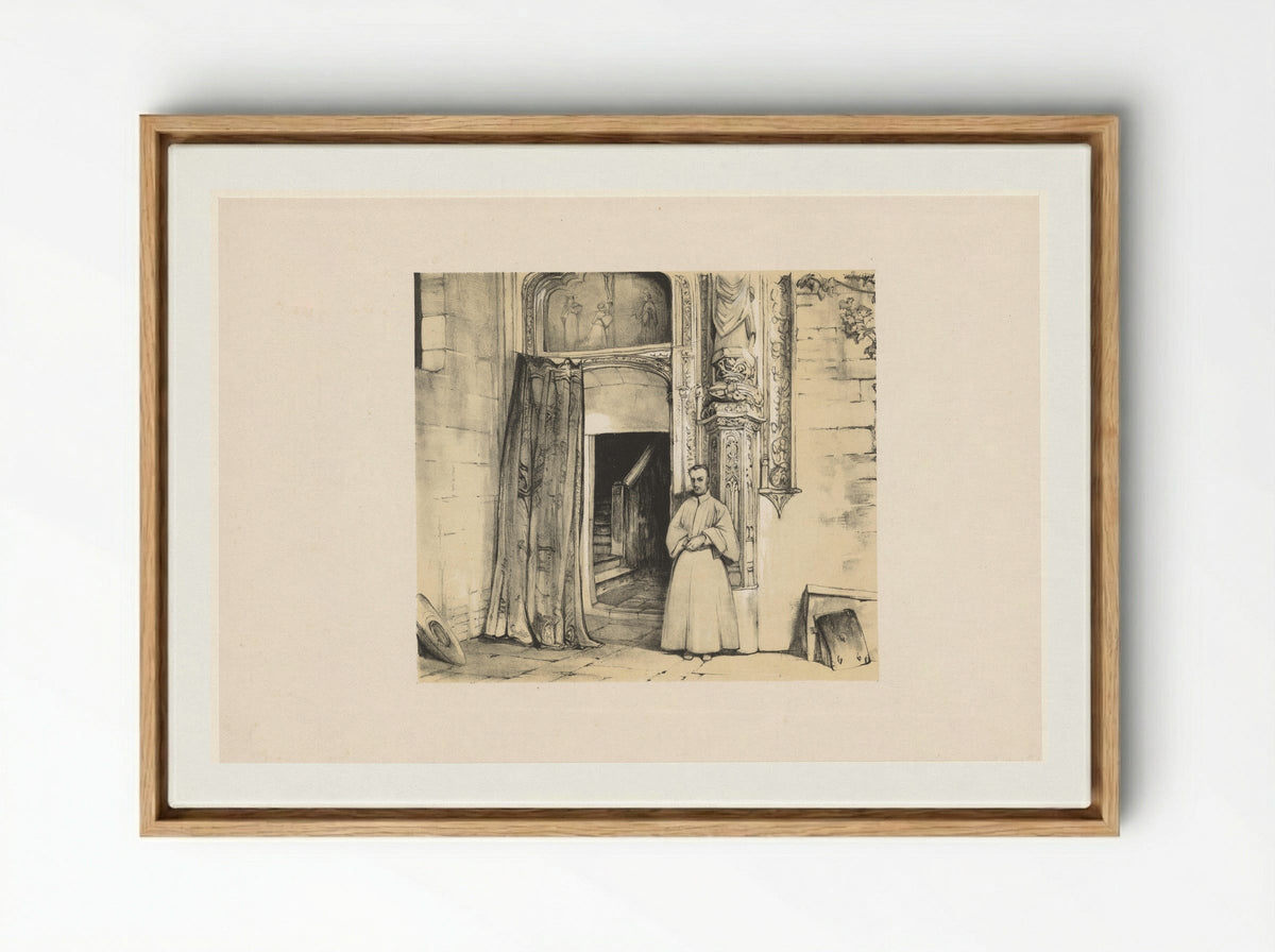 Doorway of the Convento de San Juan de los Reyes, Toledo - John Frederick Lewis - Framed Canvas Wood